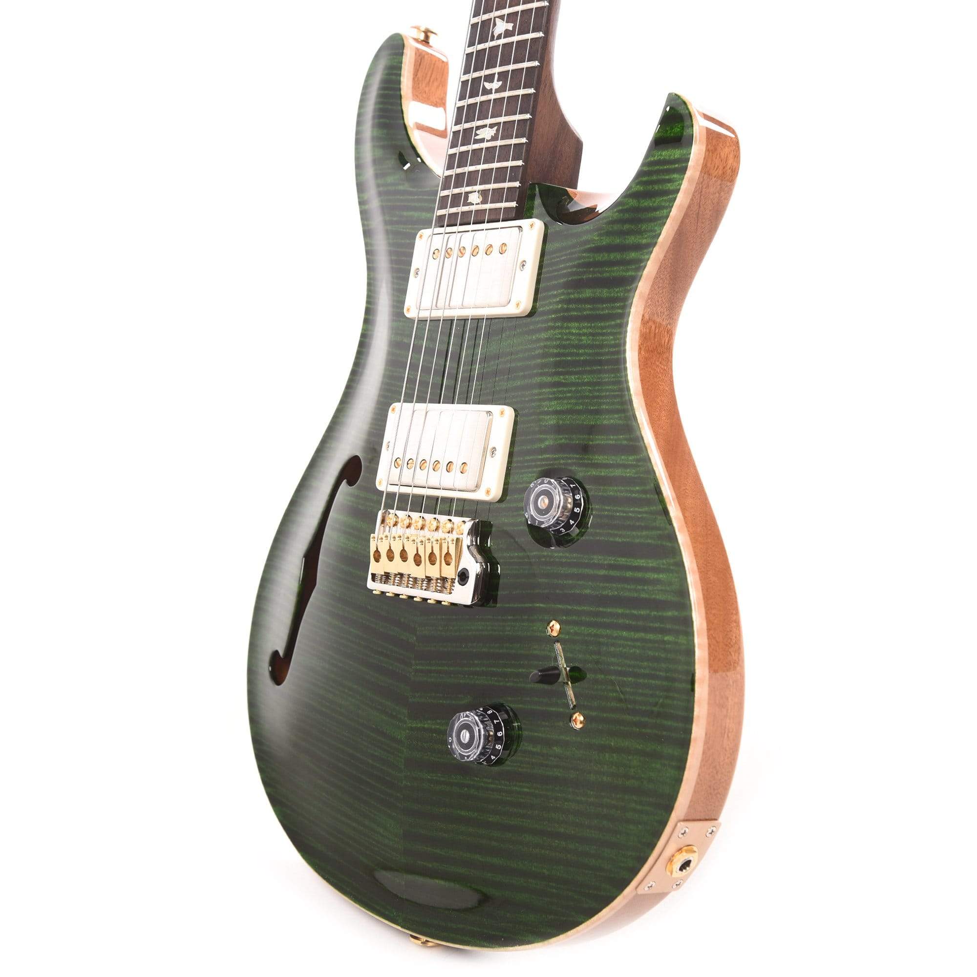 PRS Wood Library Custom 24 Semi-Hollow 10 Top Flame Evergreen w/Rosewood Neck & Brazilian Rosewood Fingerboard Electric Guitars / Semi-Hollow