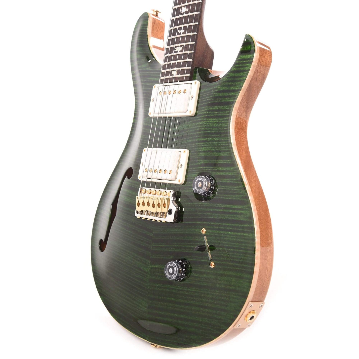 PRS Wood Library Custom 24 Semi-Hollow 10 Top Flame Evergreen w/Rosewood Neck & Brazilian Rosewood Fingerboard Electric Guitars / Semi-Hollow