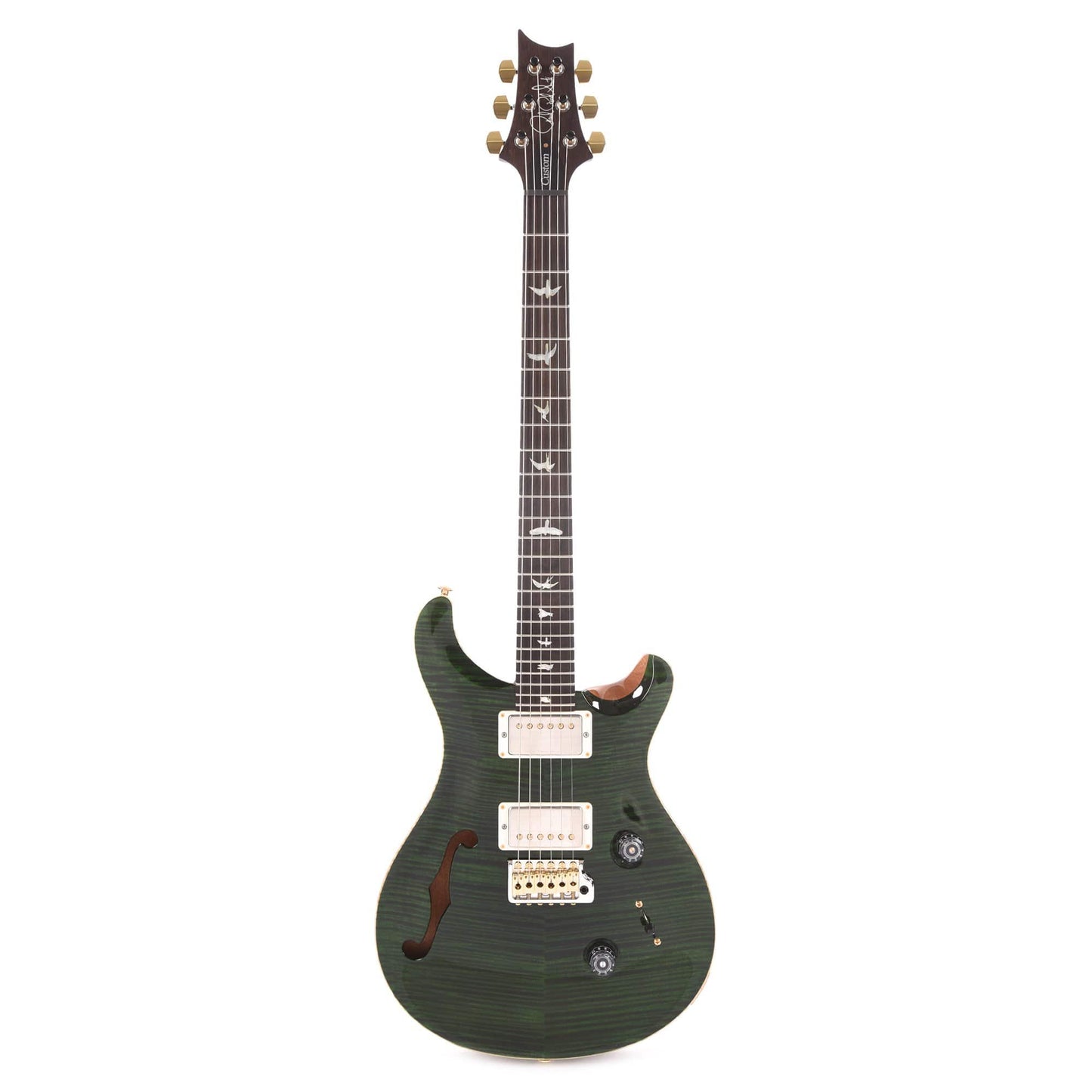 PRS Wood Library Custom 24 Semi-Hollow 10 Top Flame Evergreen w/Rosewood Neck & Brazilian Rosewood Fingerboard Electric Guitars / Semi-Hollow