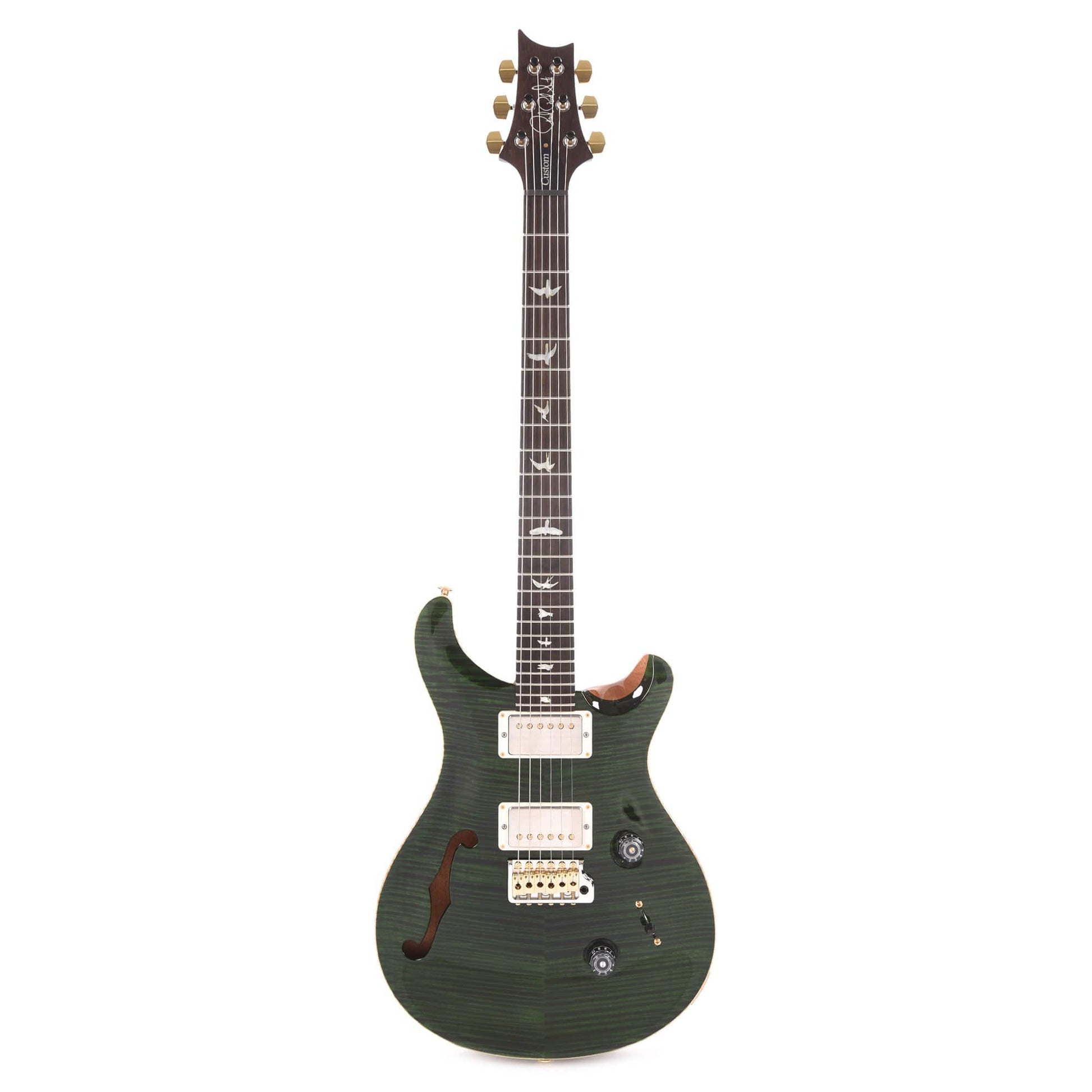 PRS Wood Library Custom 24 Semi-Hollow 10 Top Flame Evergreen w/Rosewood Neck & Brazilian Rosewood Fingerboard Electric Guitars / Semi-Hollow