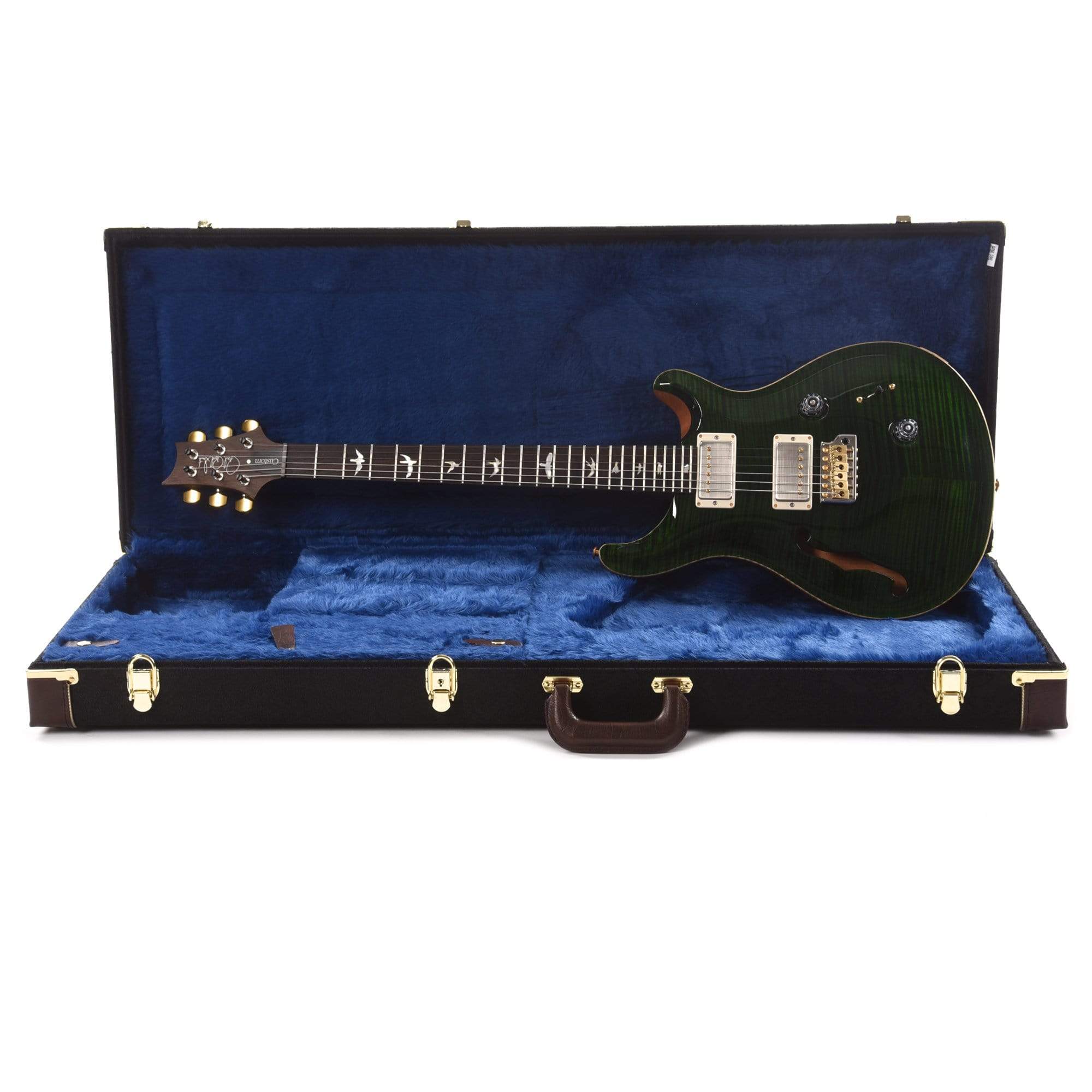 PRS Wood Library Custom 24 Semi-Hollow 10 Top Flame Evergreen w/Rosewood Neck & Brazilian Rosewood Fingerboard Electric Guitars / Semi-Hollow