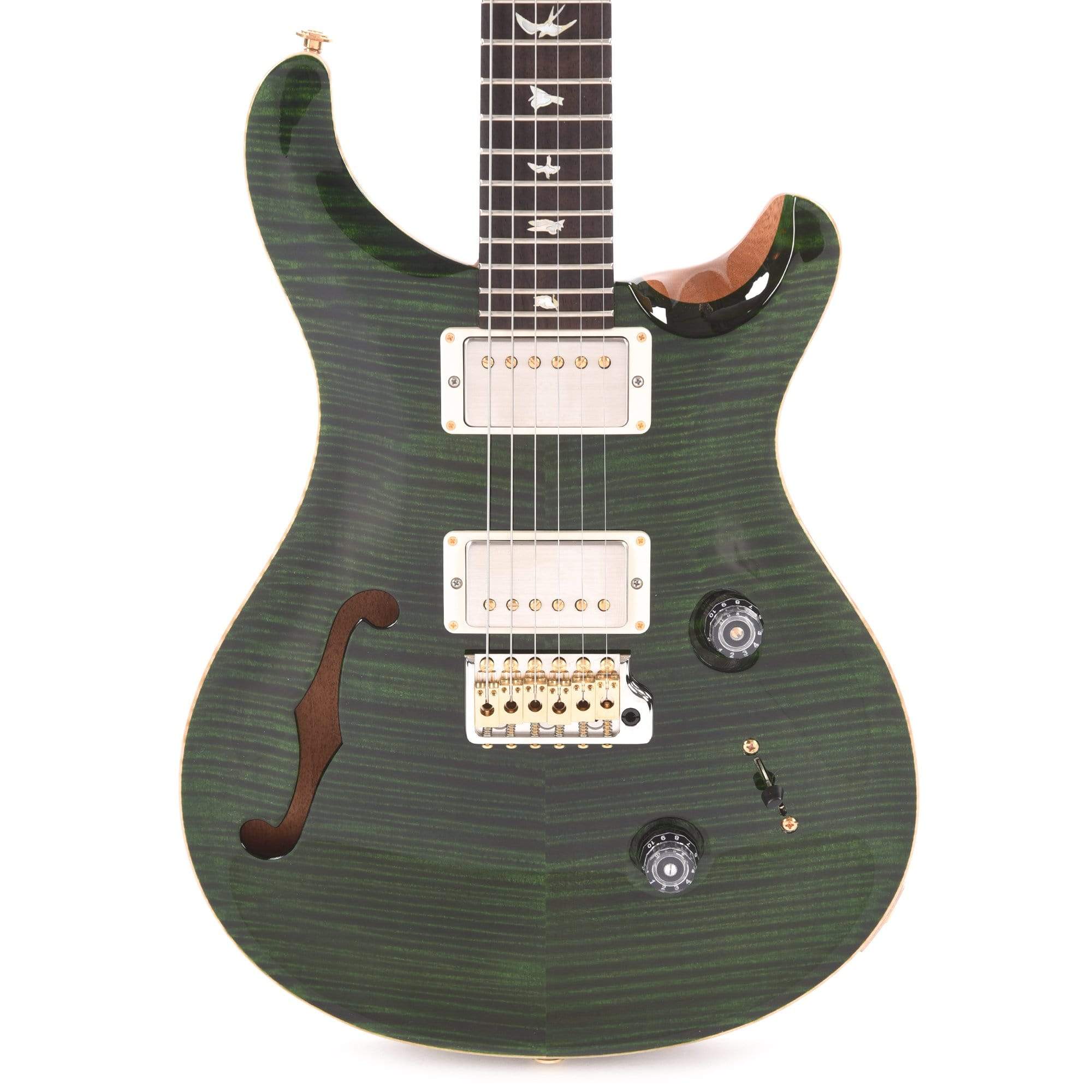 PRS Wood Library Custom 24 Semi-Hollow 10 Top Flame Evergreen w/Rosewood Neck & Brazilian Rosewood Fingerboard Electric Guitars / Semi-Hollow