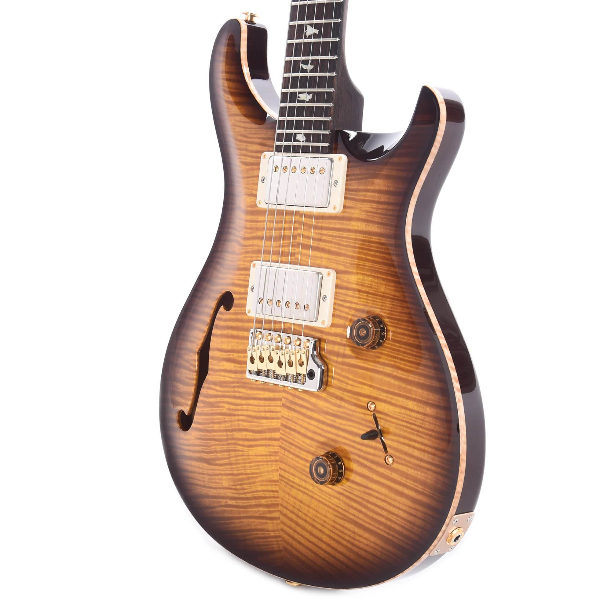 PRS Wood Library Custom 24 Semi-Hollow 10 Top Flame McCarty Tobacco Burst w/Rosewood Neck & Brazilian Rosewood Fingerboard Electric Guitars / Semi-Hollow