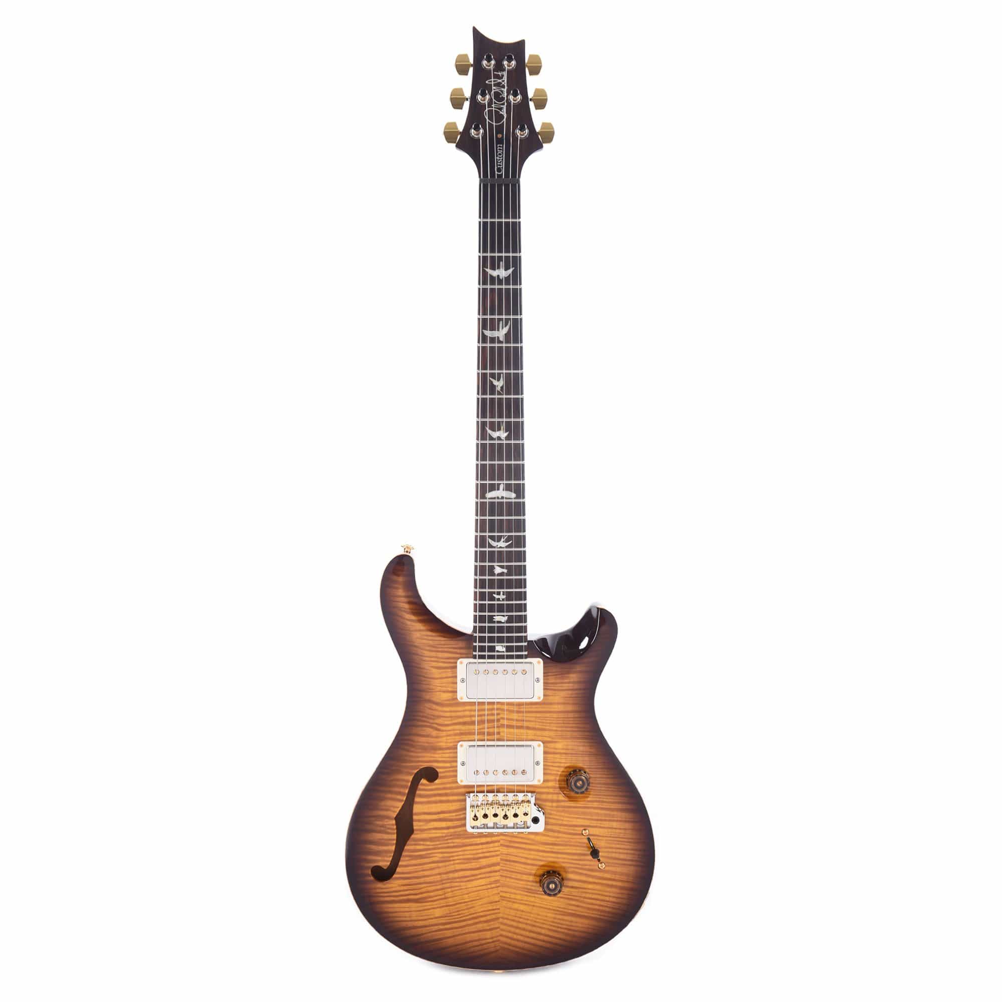 PRS Wood Library Custom 24 Semi-Hollow 10 Top Flame McCarty Tobacco Burst w/Rosewood Neck & Brazilian Rosewood Fingerboard Electric Guitars / Semi-Hollow
