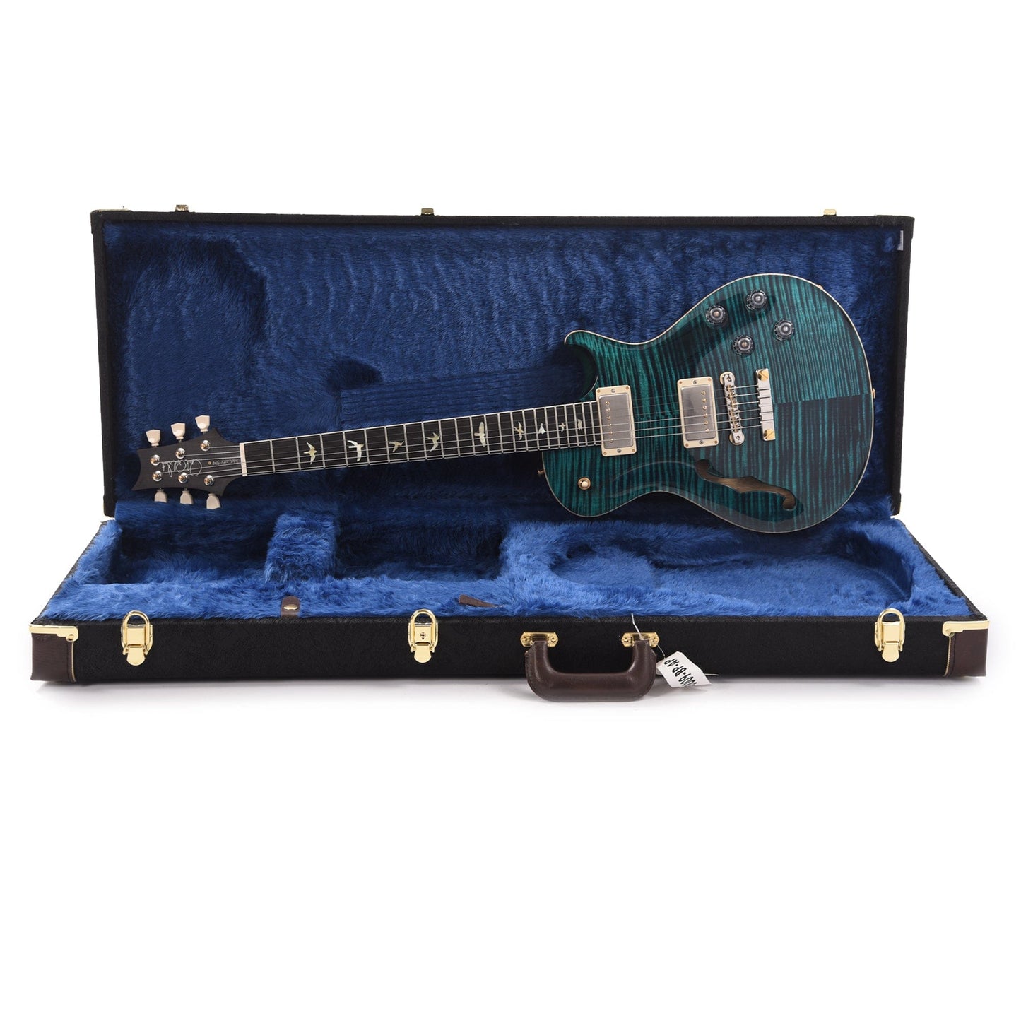 PRS Wood Library McCarty 594 Singlecut Semi-Hollow 10-Top Flame Blue Green Top/Back w/Ebony Fingerboard & Rosewood Neck Electric Guitars / Semi-Hollow