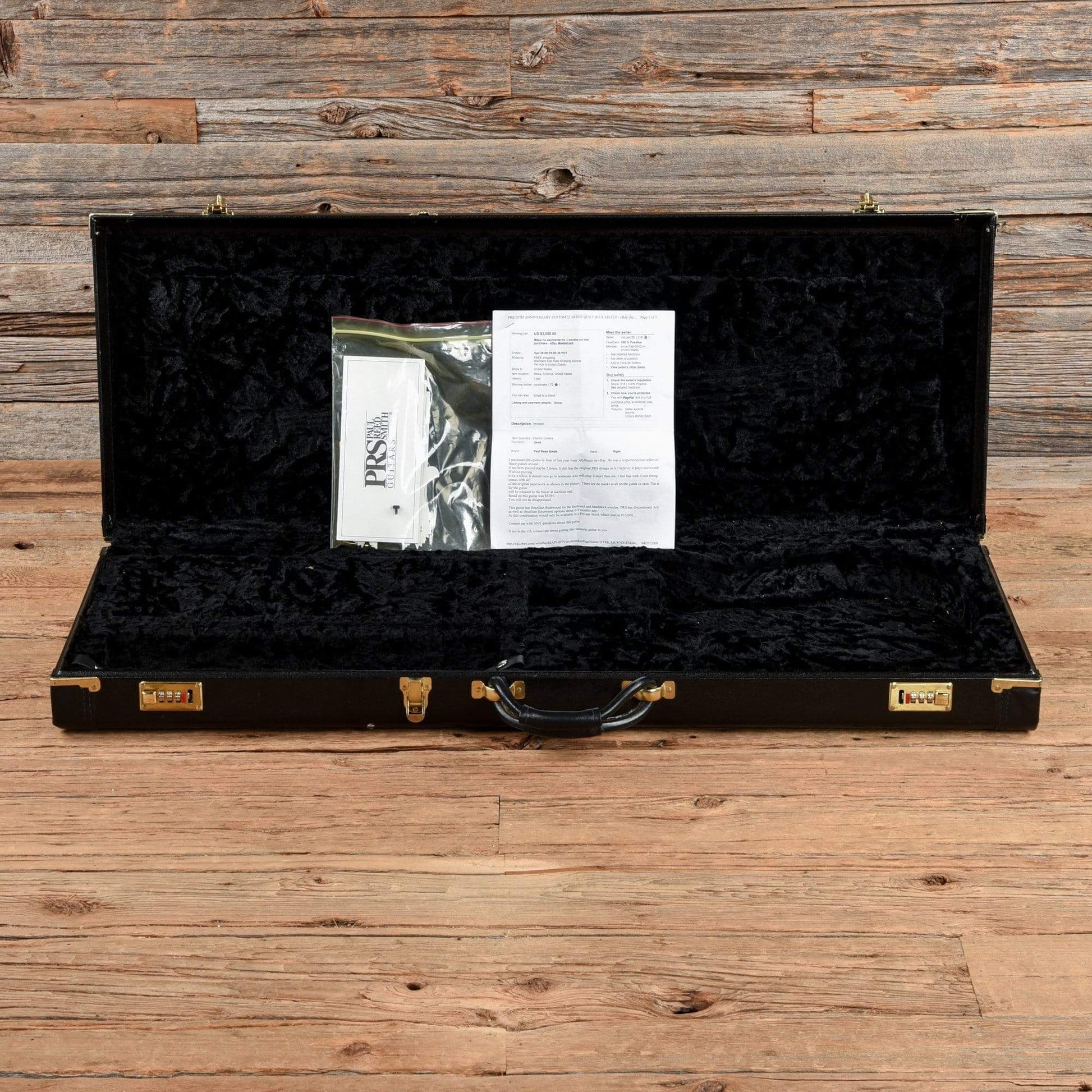 PRS 20th Anniversary Custom 22 Artist Package w/Brazilian Rosewood Fretboard Blue Matteo 2007 Electric Guitars / Solid Body