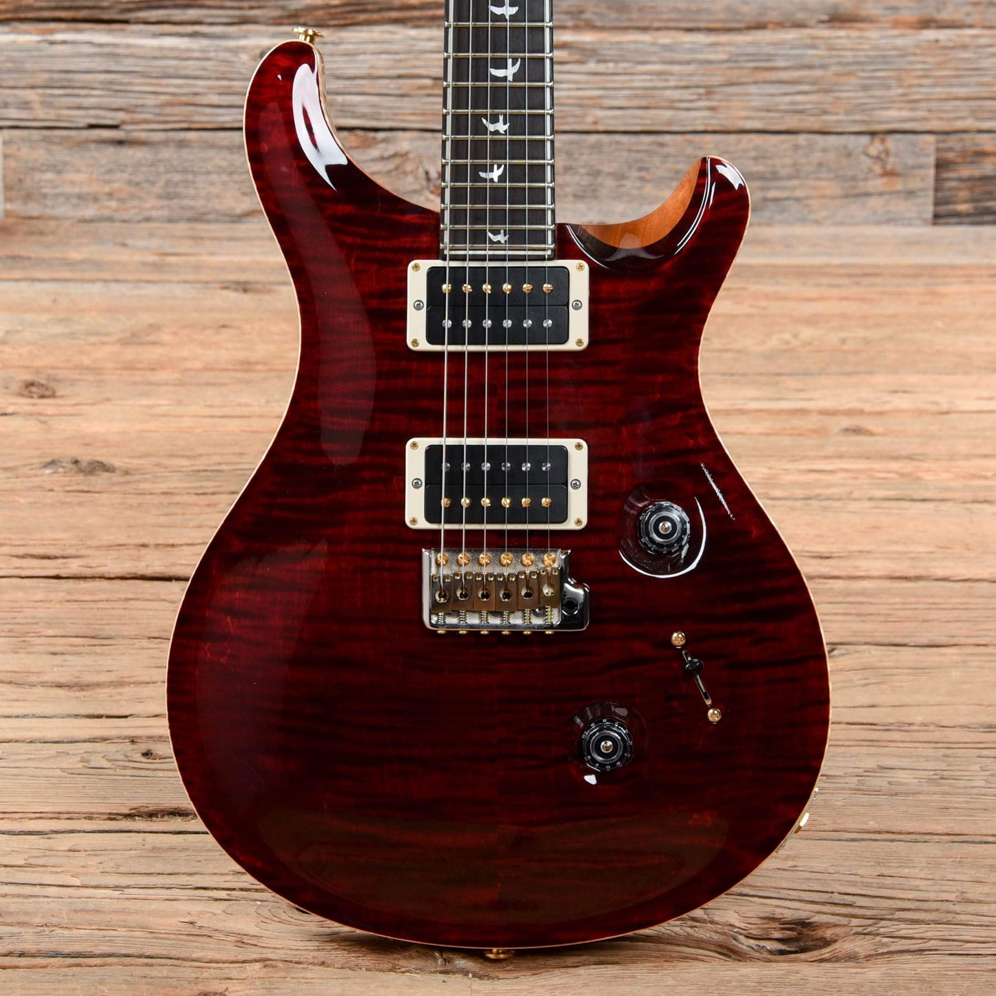 PRS 30th Anniversary Wood Library Custom 24 10 Top w/Brazilian Rosewood Fretboard Red Tiger 2015 Electric Guitars / Solid Body