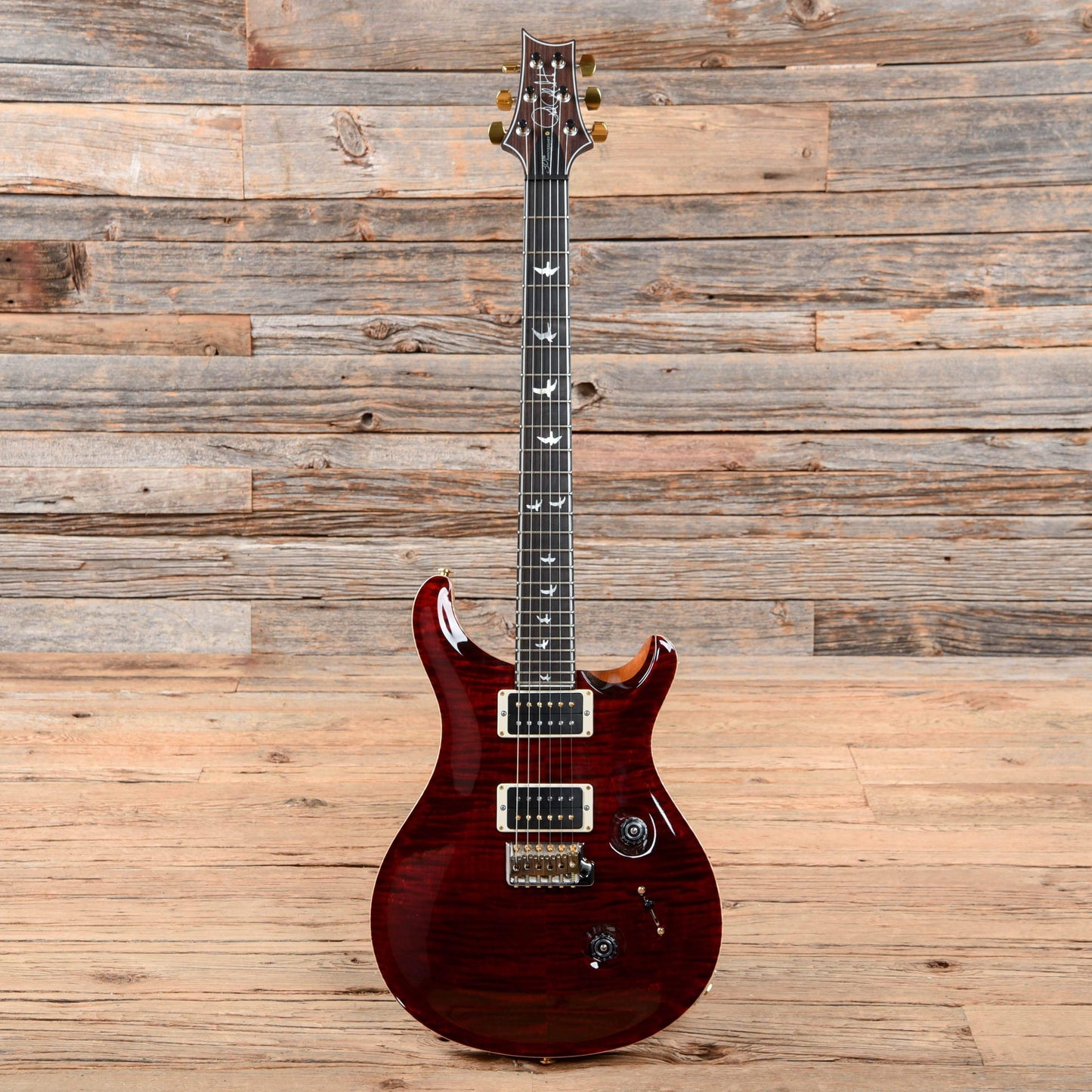PRS 30th Anniversary Wood Library Custom 24 10 Top w/Brazilian Rosewood Fretboard Red Tiger 2015 Electric Guitars / Solid Body