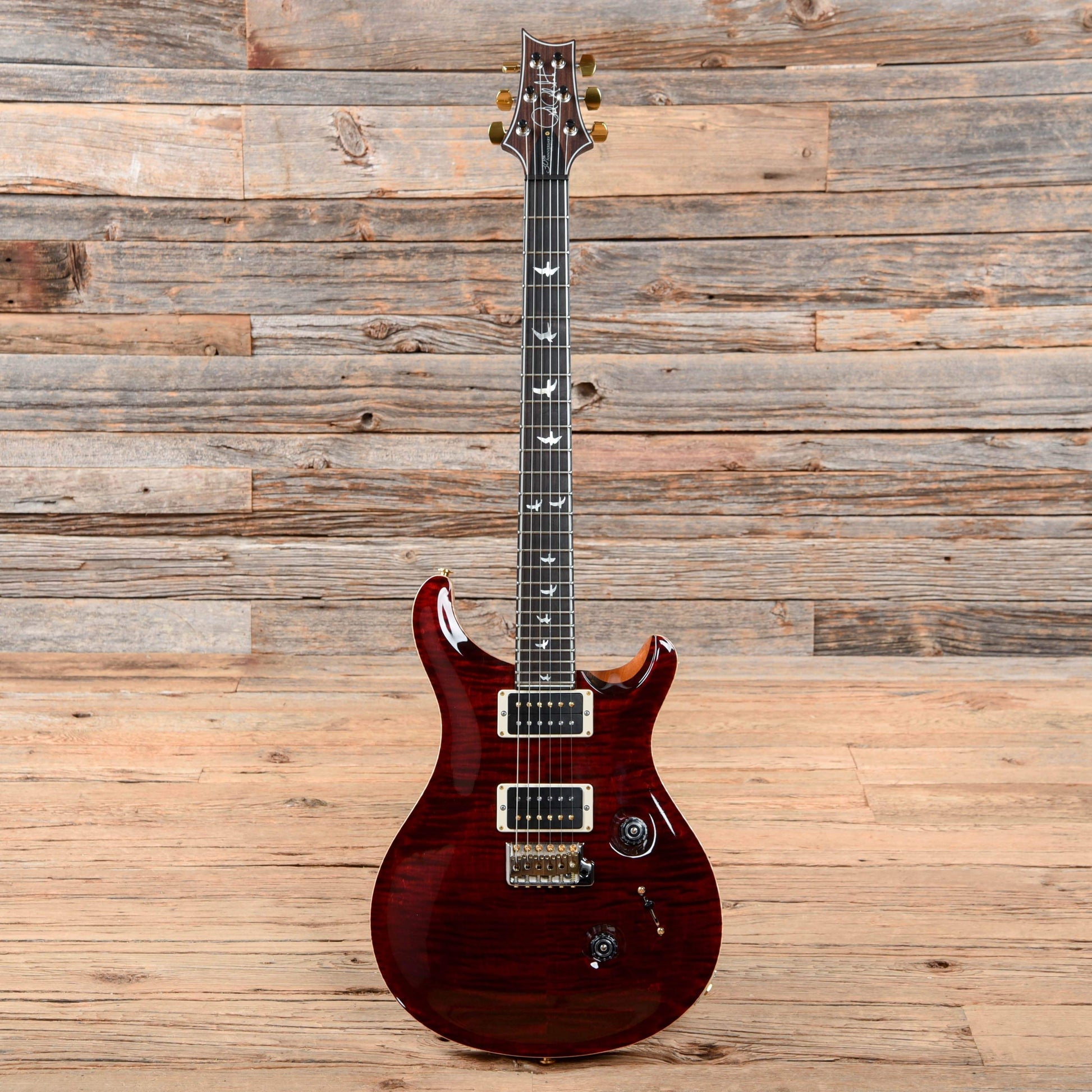 PRS 30th Anniversary Wood Library Custom 24 10 Top w/Brazilian Rosewood Fretboard Red Tiger 2015 Electric Guitars / Solid Body