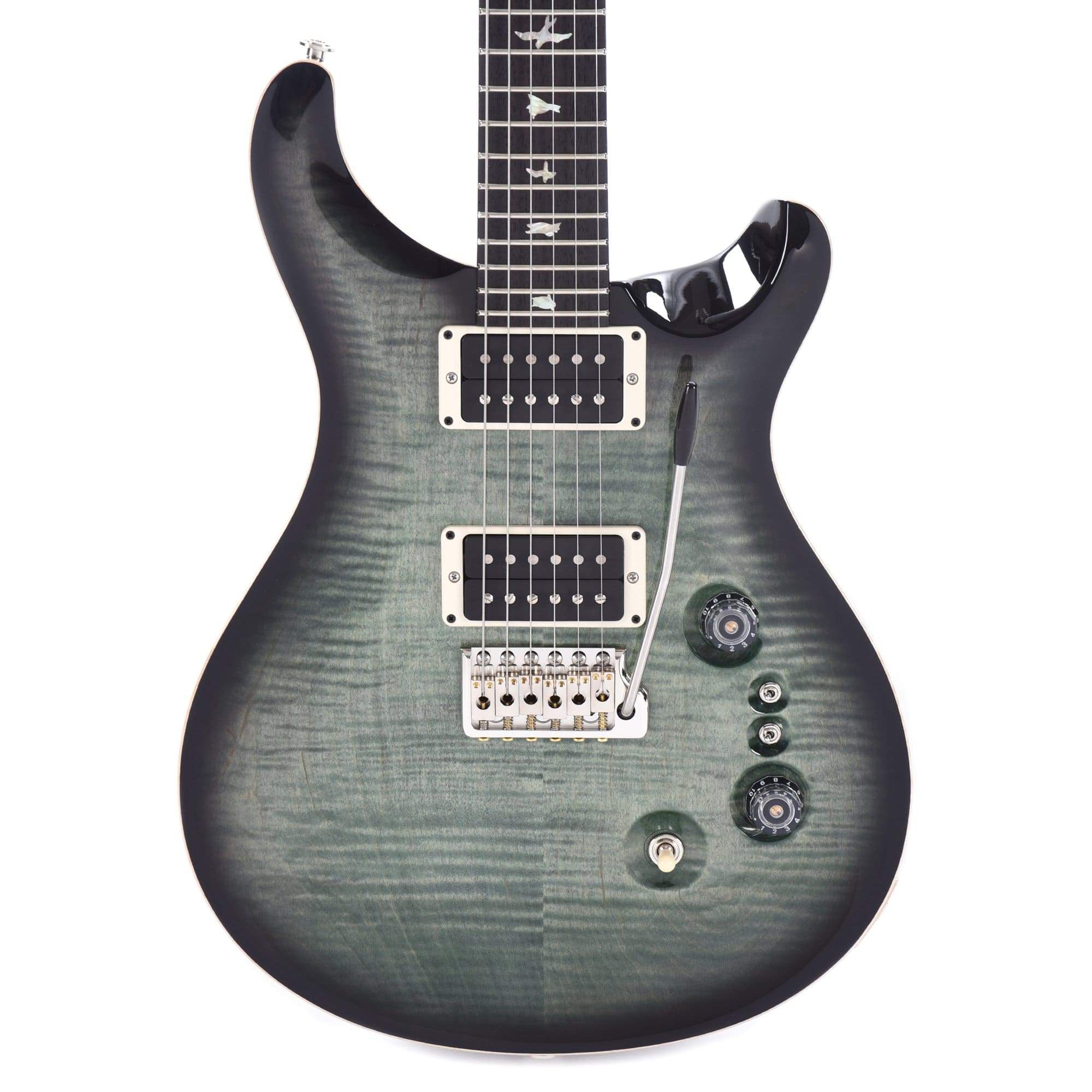 PRS 35th Anniversary Custom 24 Custom Color Trampas Green Smokeburst Pattern Thin Electric Guitars / Solid Body