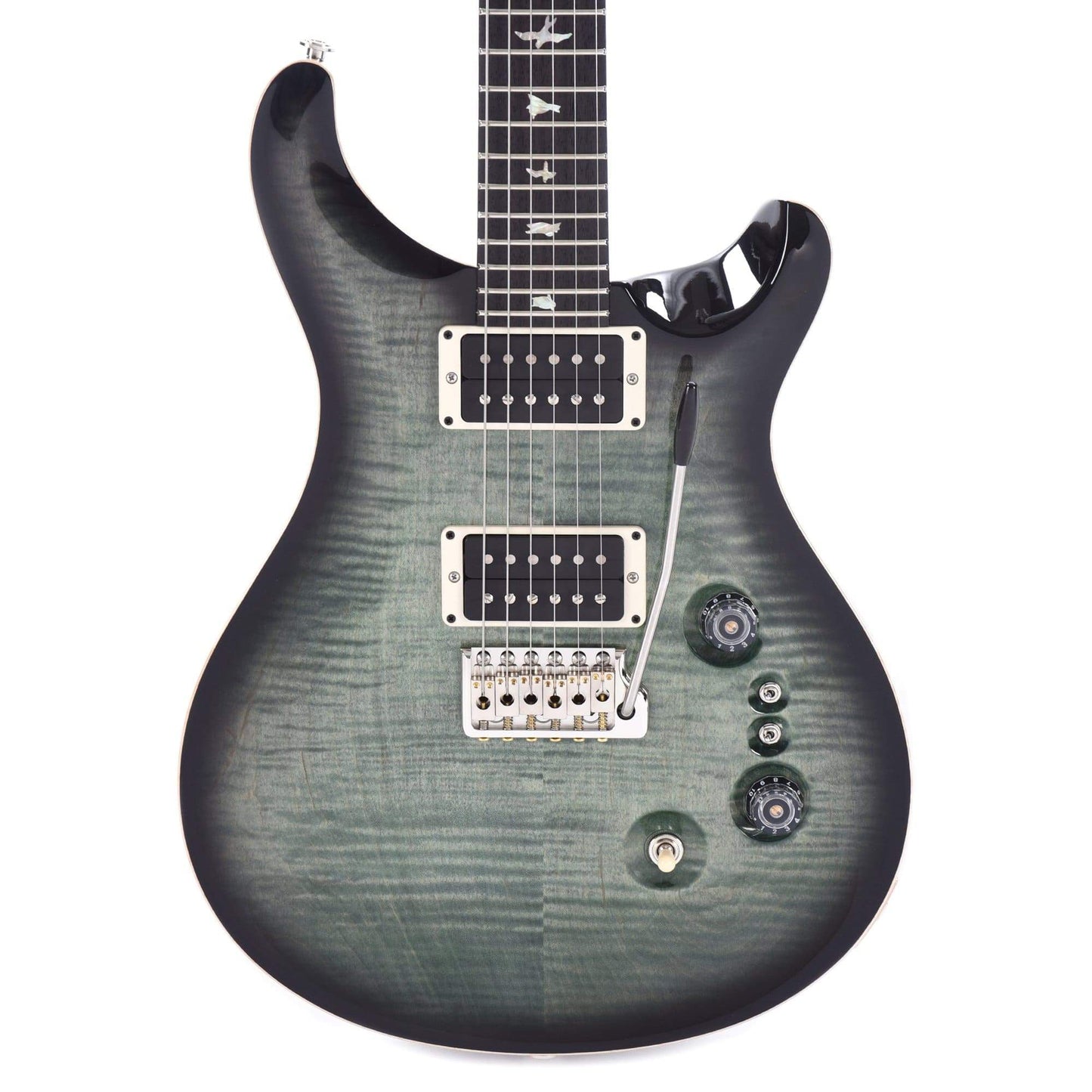 PRS 35th Anniversary Custom 24 Custom Color Trampas Green Smokeburst Pattern Thin Electric Guitars / Solid Body