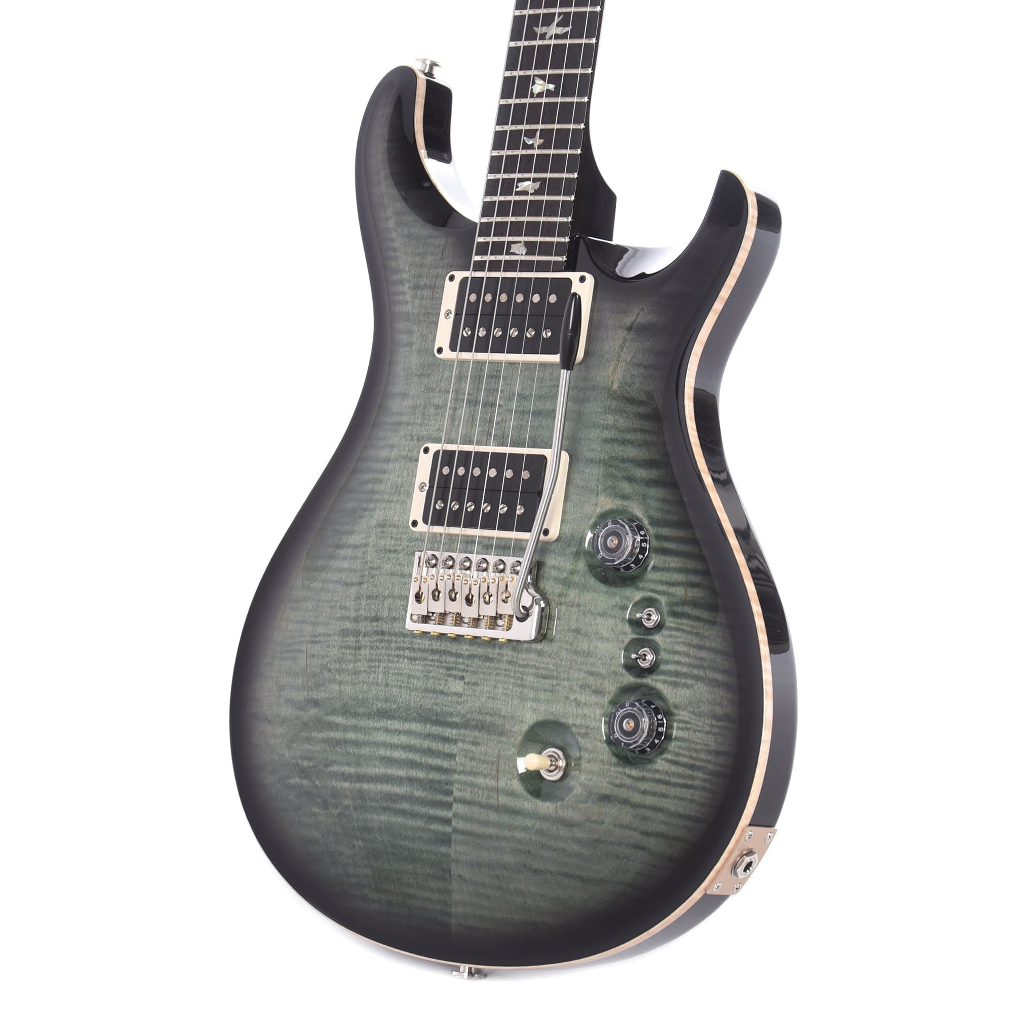 PRS 35th Anniversary Custom 24 Custom Color Trampas Green Smokeburst Pattern Thin Electric Guitars / Solid Body