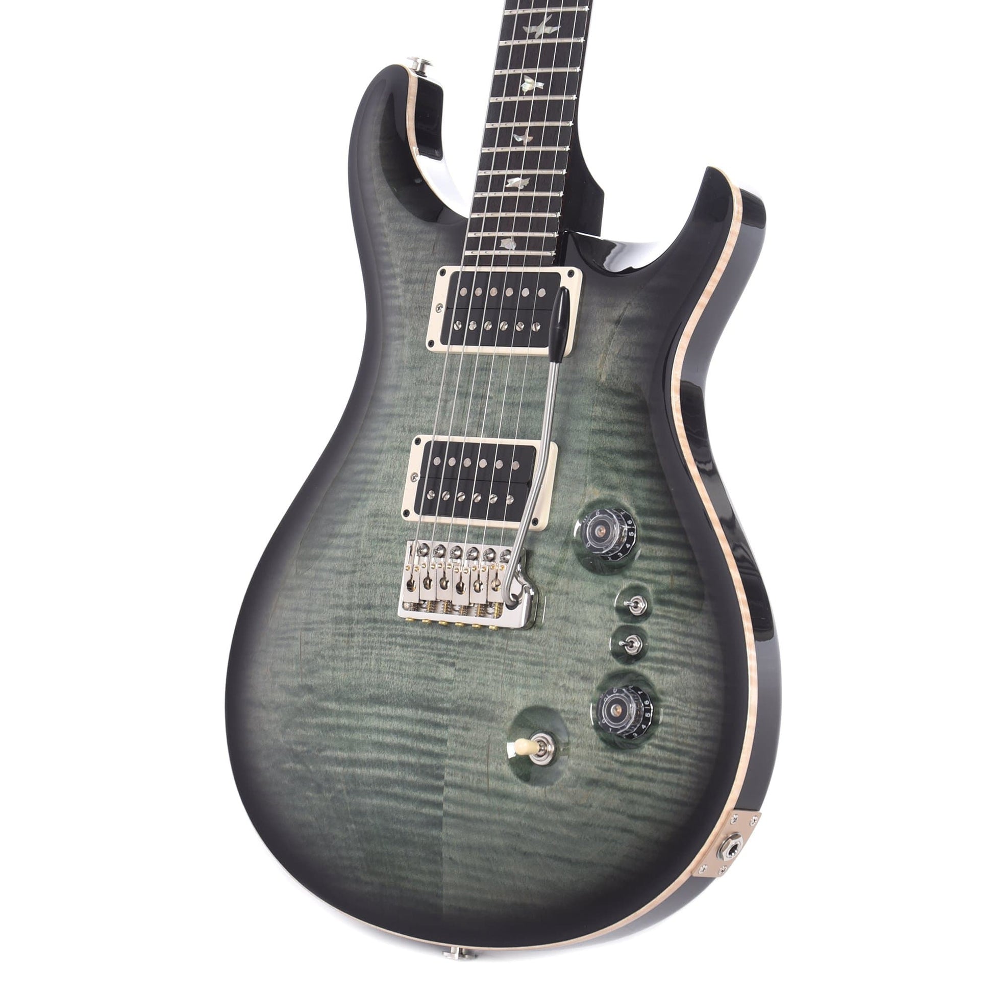 PRS 35th Anniversary Custom 24 Custom Color Trampas Green Smokeburst Pattern Thin Electric Guitars / Solid Body