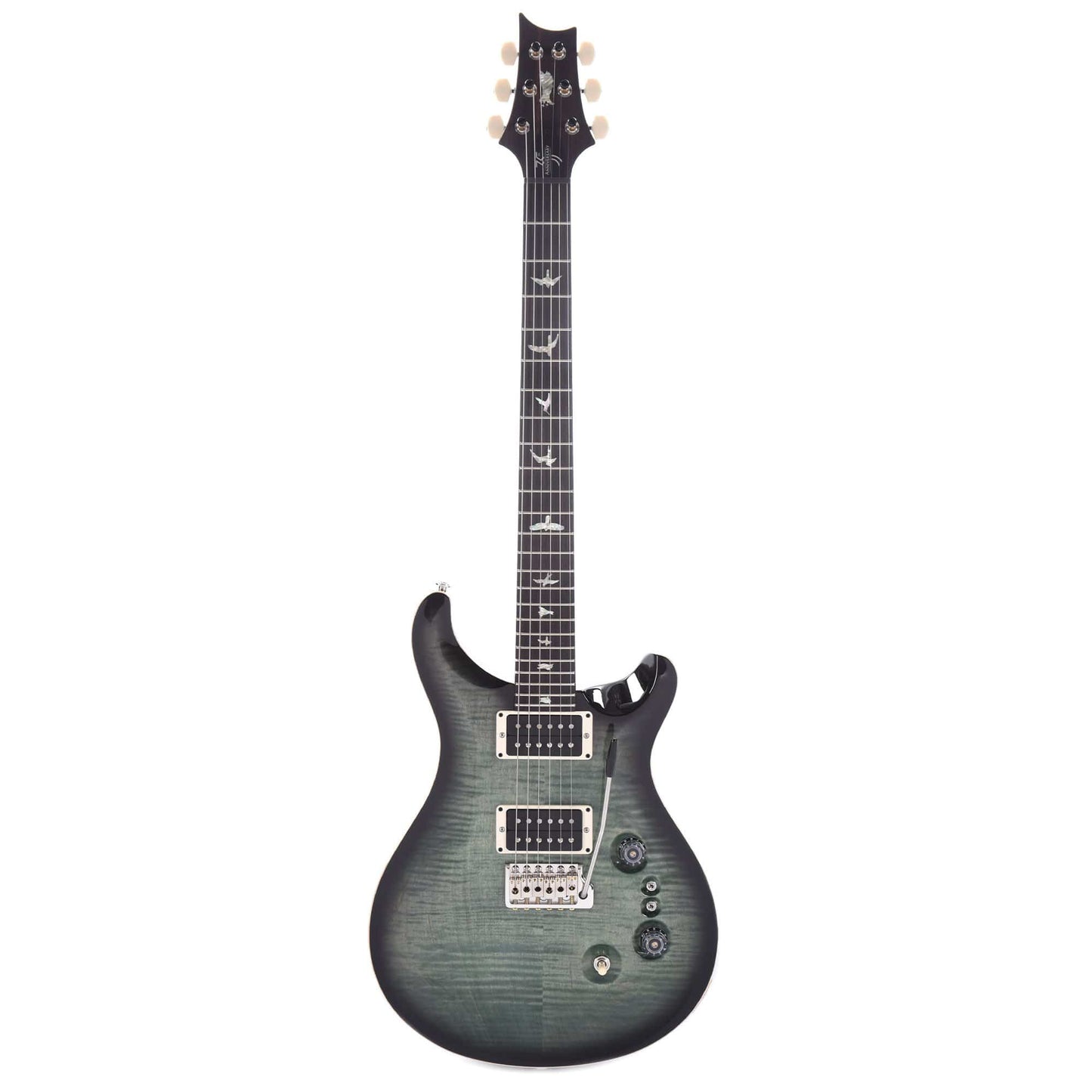 PRS 35th Anniversary Custom 24 Custom Color Trampas Green Smokeburst Pattern Thin Electric Guitars / Solid Body