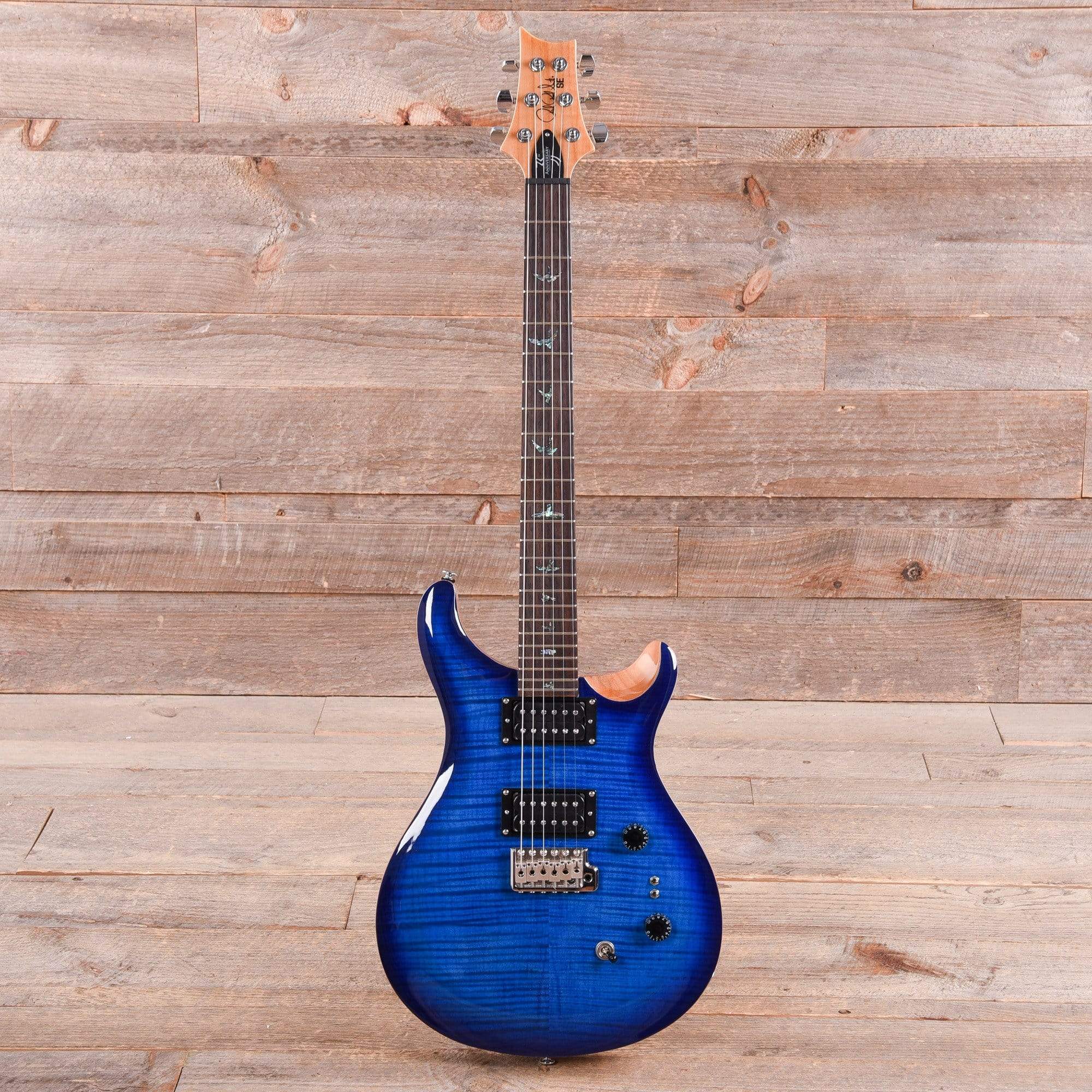 PRS 35th Anniversary SE Custom 24 Faded Blue Burst Electric Guitars / Solid Body