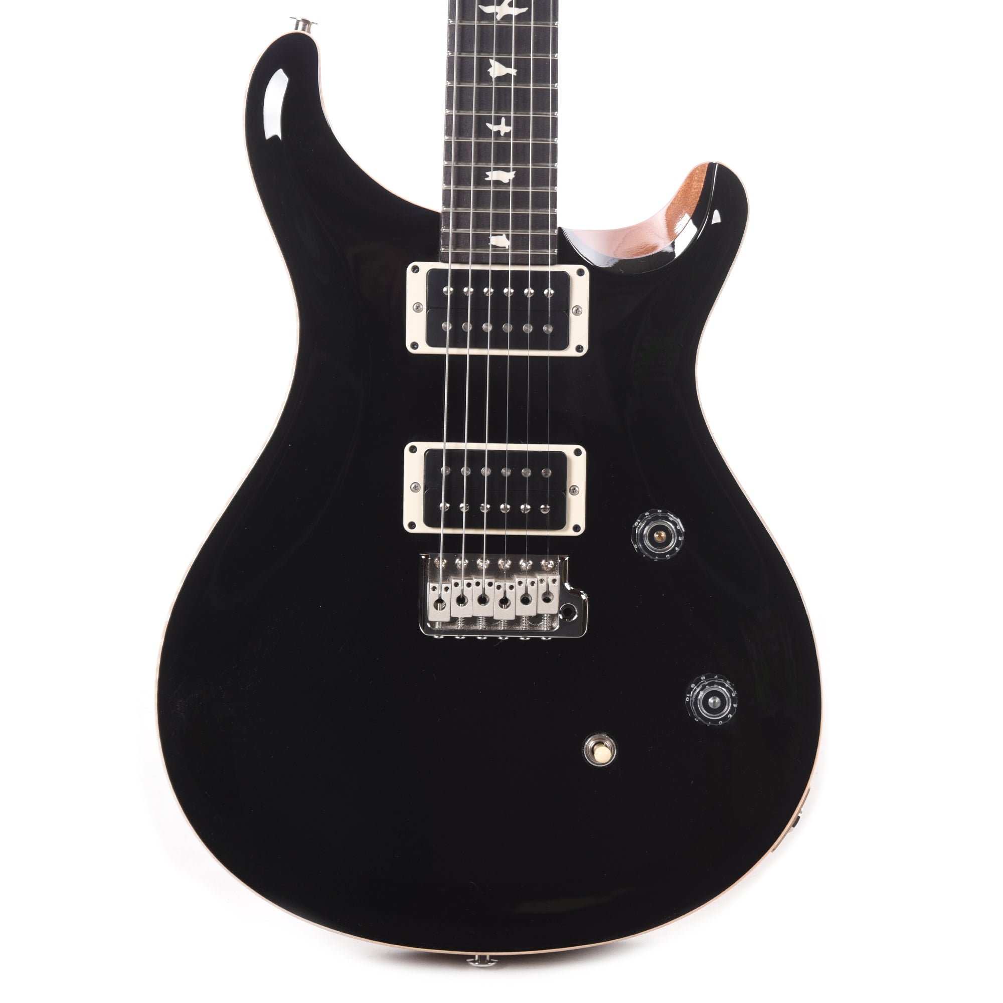 PRS CE 24 Black Top w/w/Natural Back Electric Guitars / Solid Body