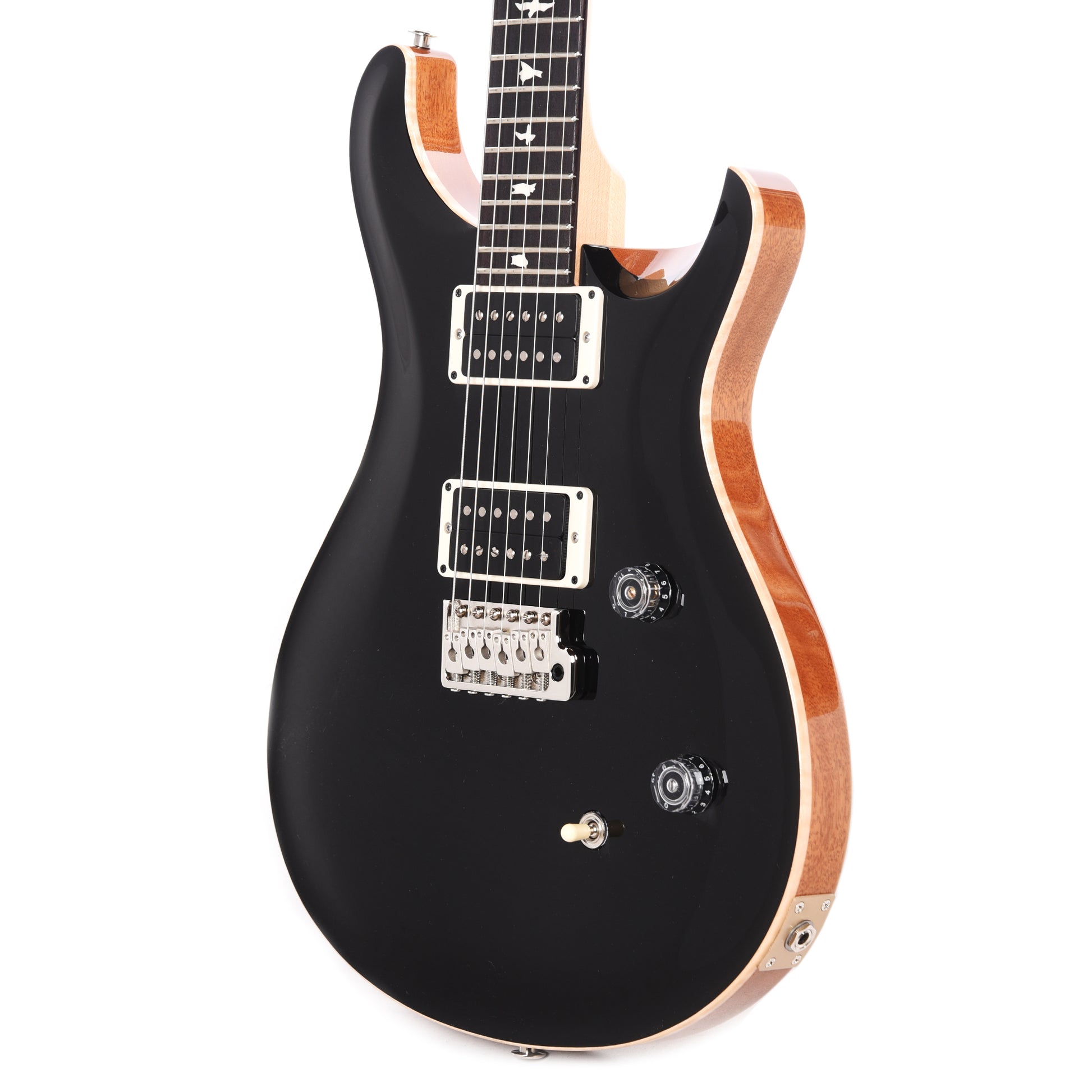 PRS CE 24 Black Top w/w/Natural Back Electric Guitars / Solid Body
