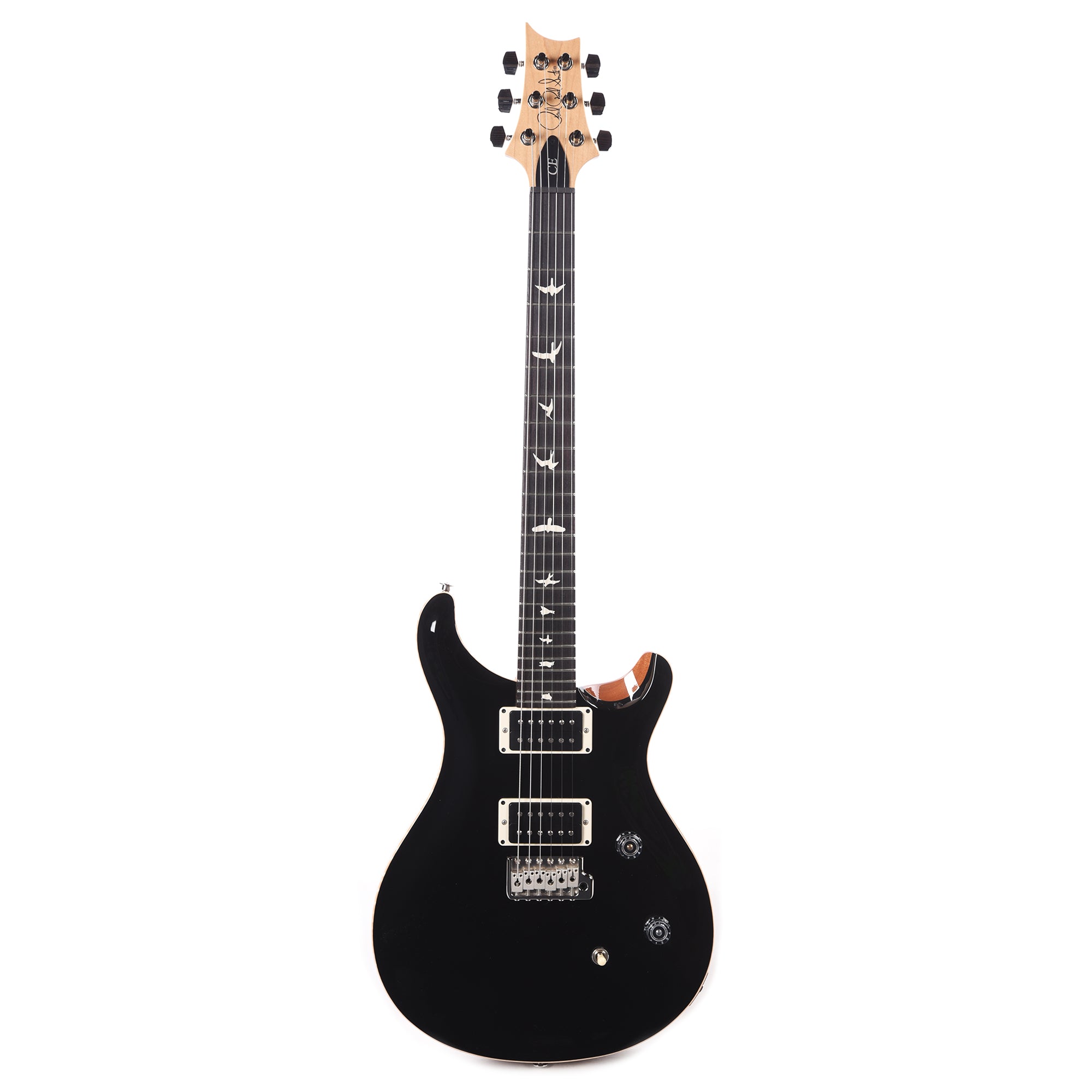 PRS CE 24 Black Top w/w/Natural Back Electric Guitars / Solid Body