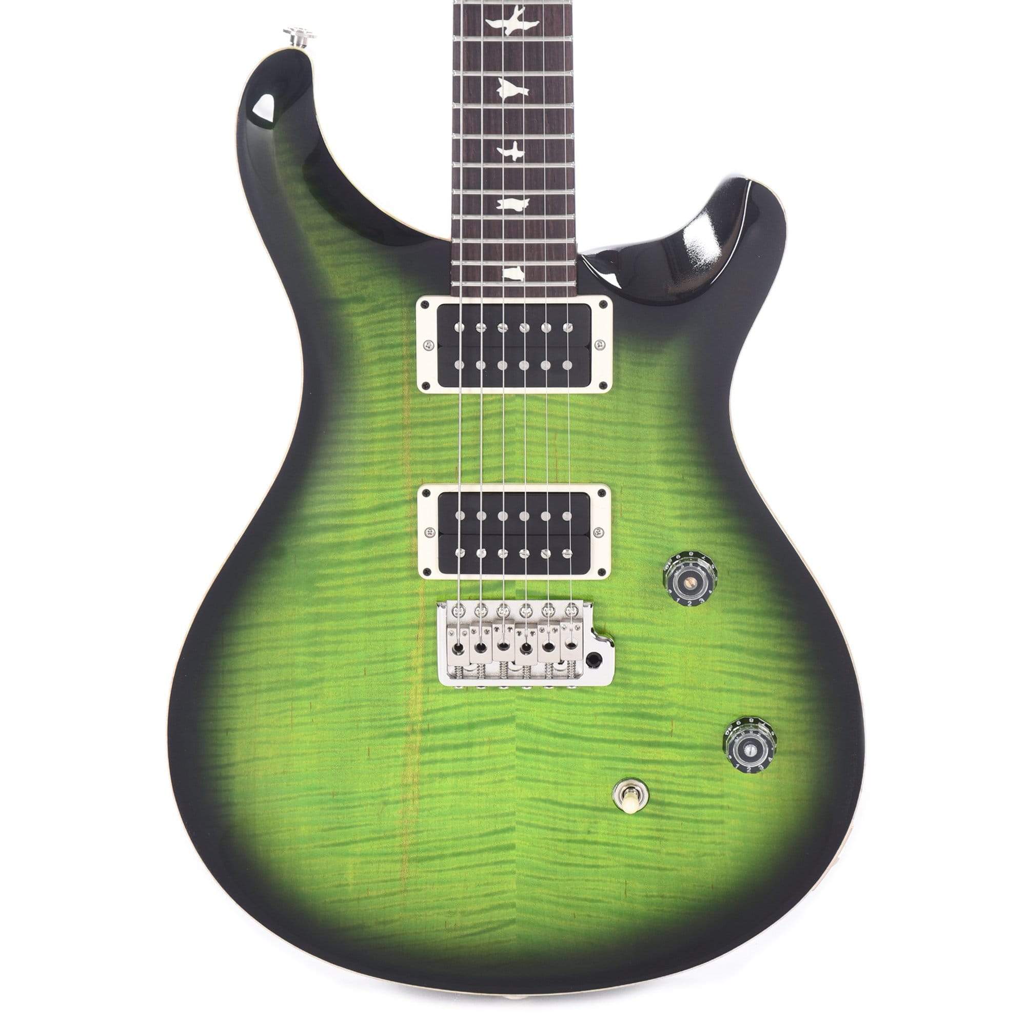 PRS CE24 Custom Color Green w/Black Burst Electric Guitars / Solid Body