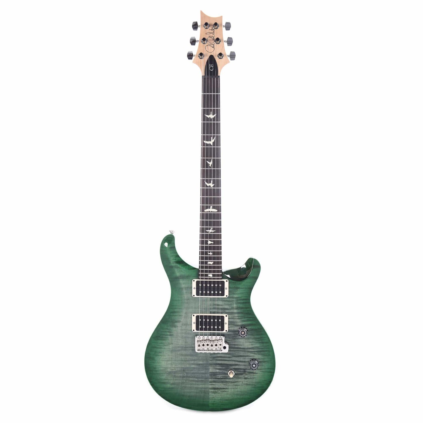 PRS CE24 Custom Color Trampas Green w/Green Burst Electric Guitars / Solid Body