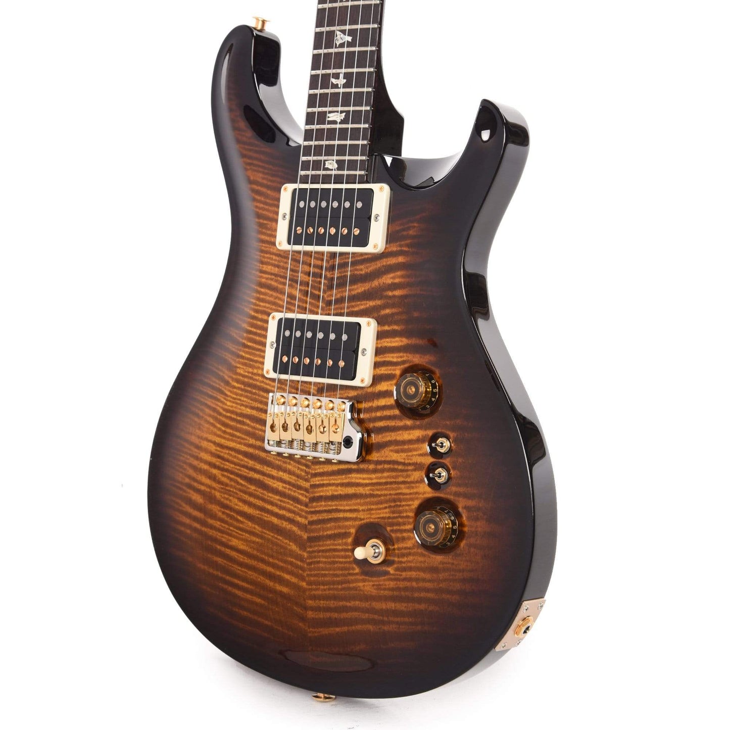 PRS Custom 24-08 10 Top Black Gold Burst Electric Guitars / Solid Body
