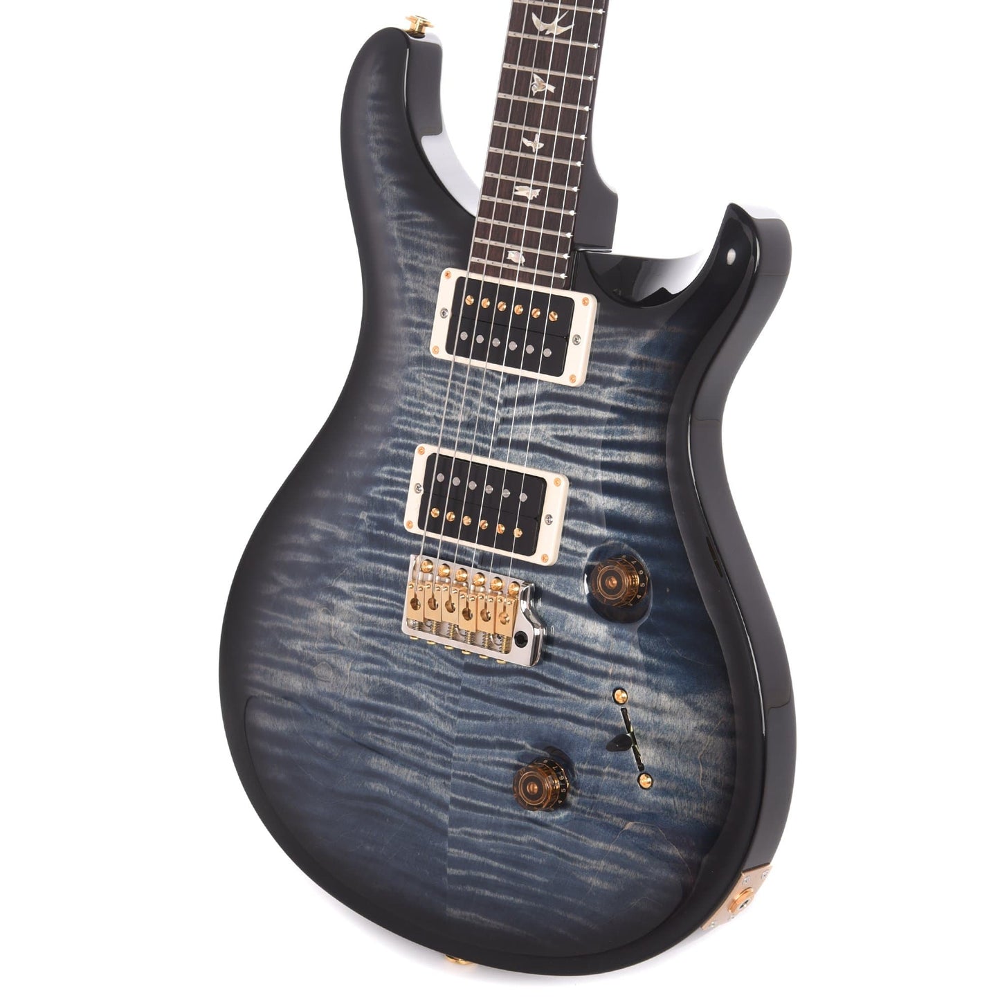 PRS Custom 24 10 Top Custom Color Faded Whale Blue Smokewrap Burst w/Pattern Regular Neck Electric Guitars / Solid Body
