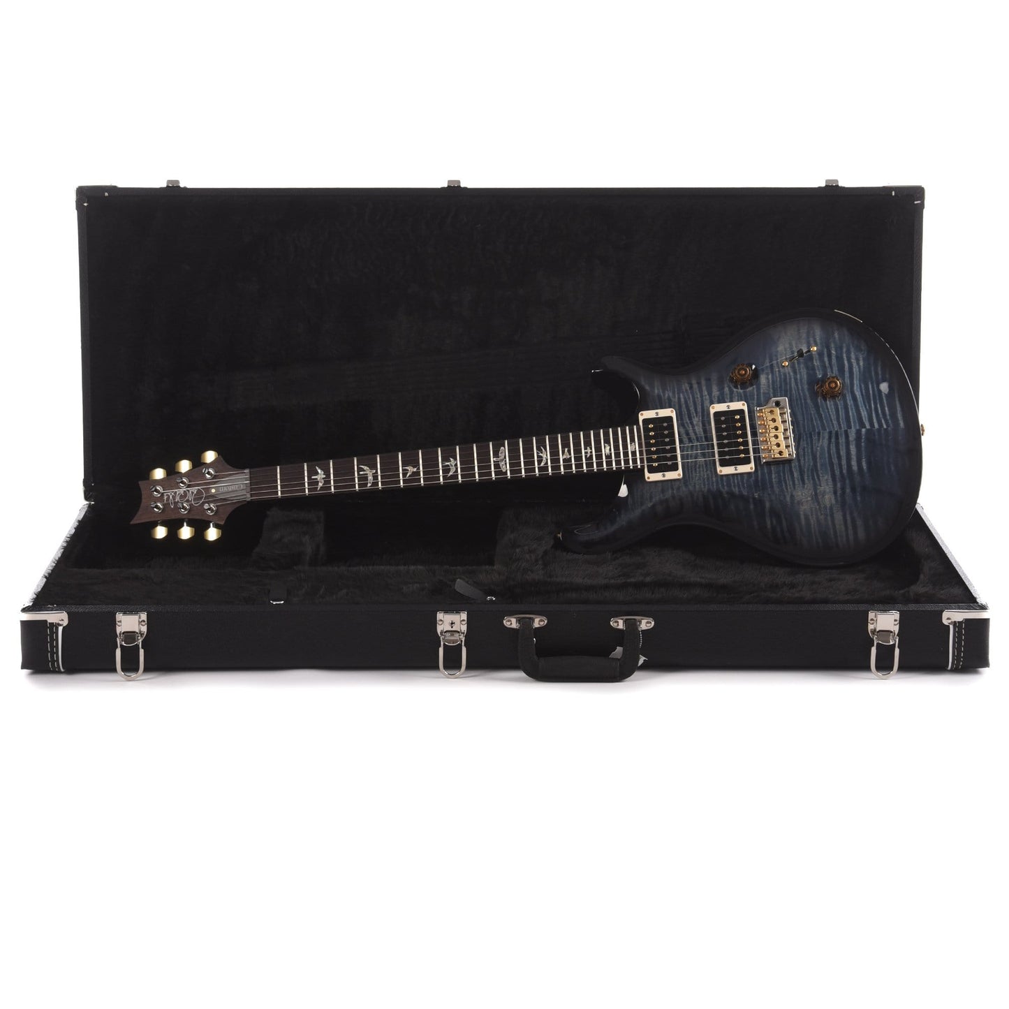PRS Custom 24 10 Top Custom Color Faded Whale Blue Smokewrap Burst w/Pattern Regular Neck Electric Guitars / Solid Body