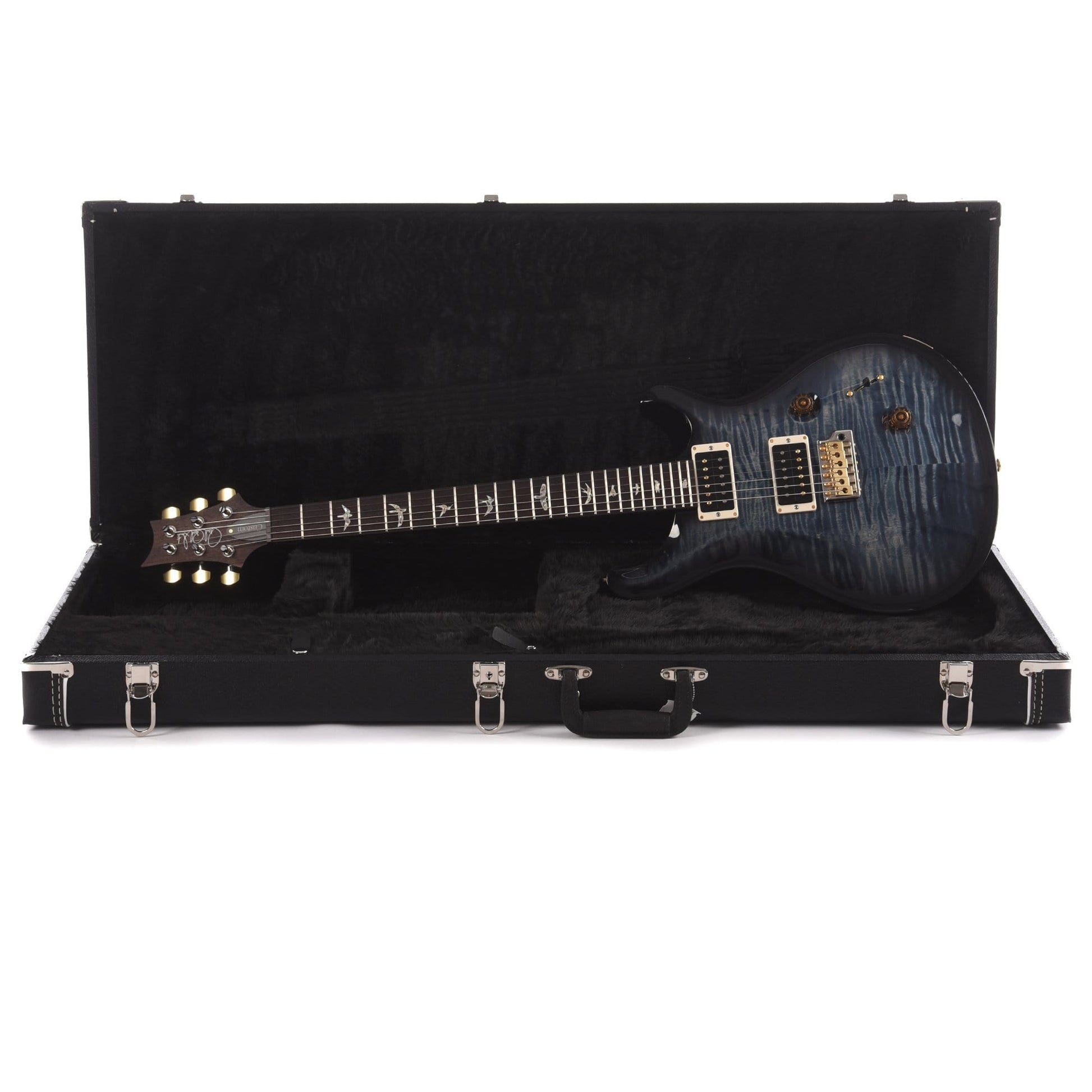 PRS Custom 24 10 Top Custom Color Faded Whale Blue Smokewrap Burst w/Pattern Regular Neck Electric Guitars / Solid Body