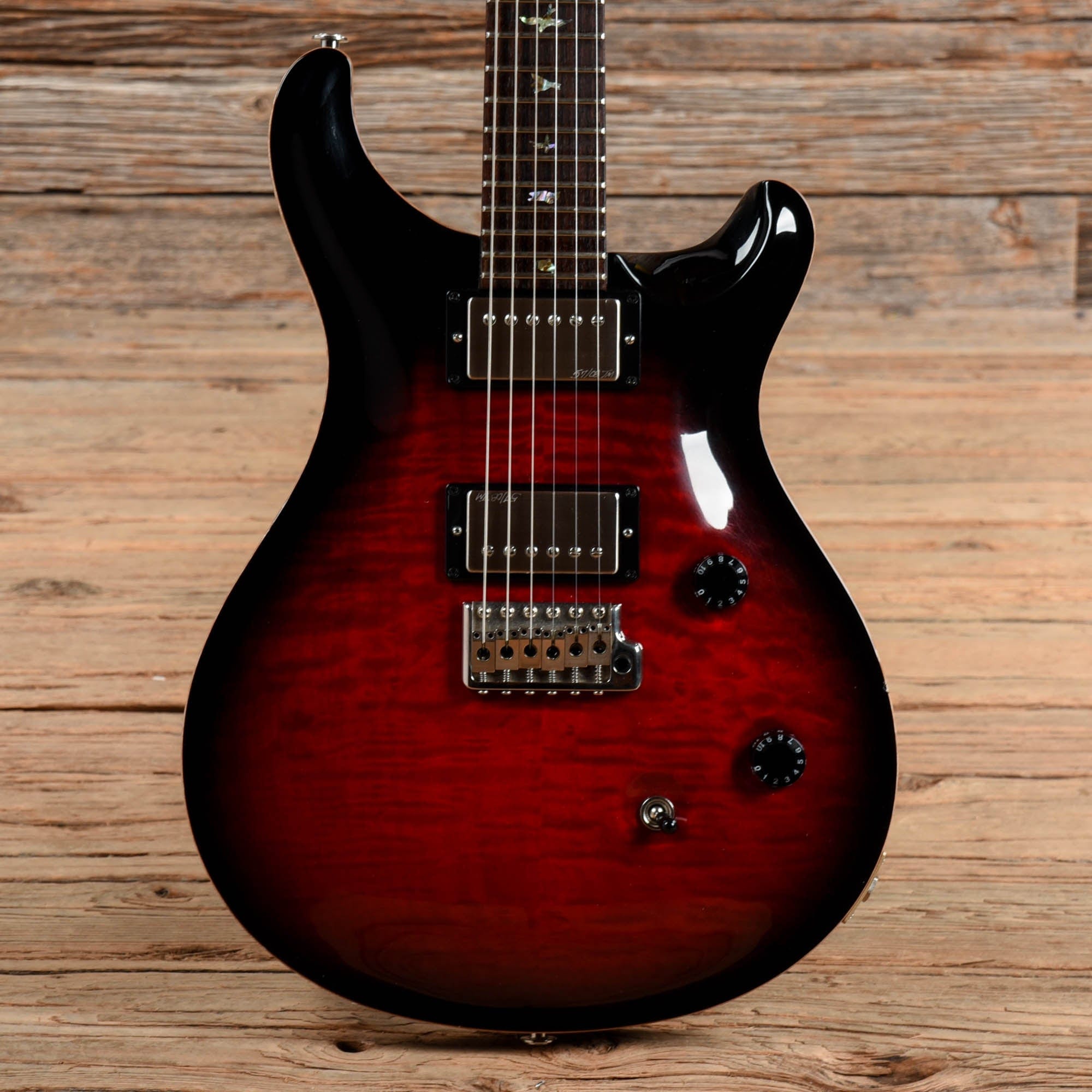 PRS Custom 24 10 Top Fire Red Burst 1996 – Chicago Music Exchange