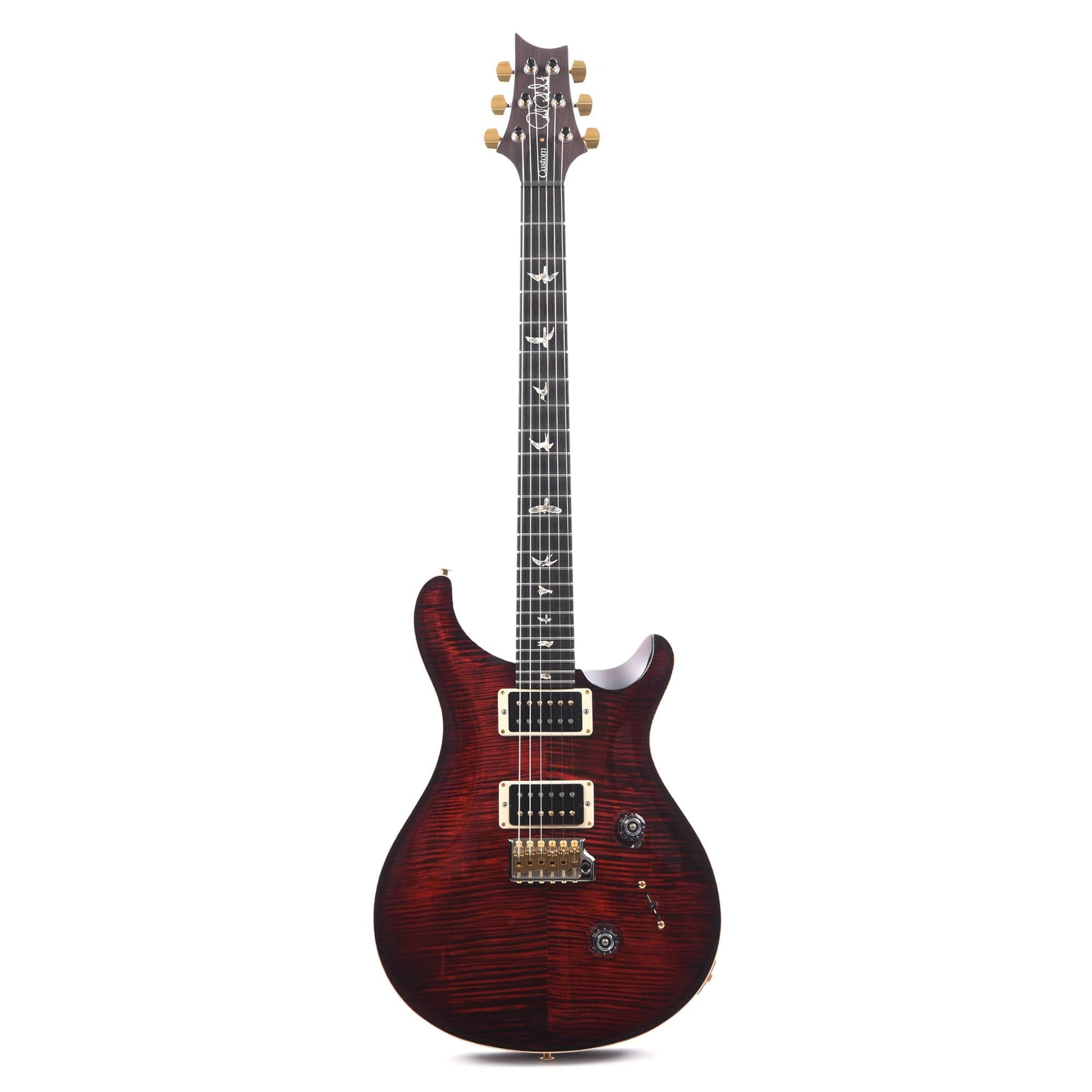PRS Custom 24 10 Top Fire Red Burst Electric Guitars / Solid Body
