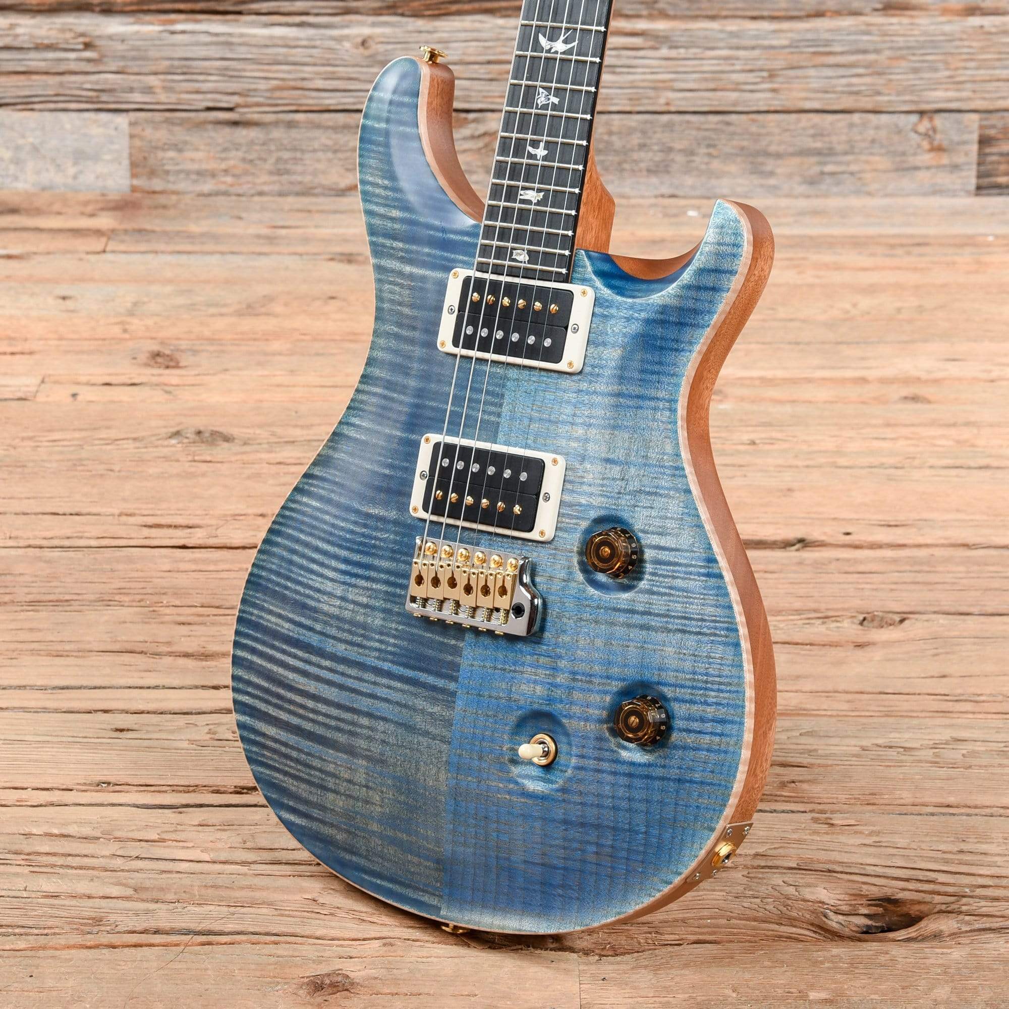 PRS Custom 24 10 Top Satin Faded Blue Jean 2019 – Chicago Music