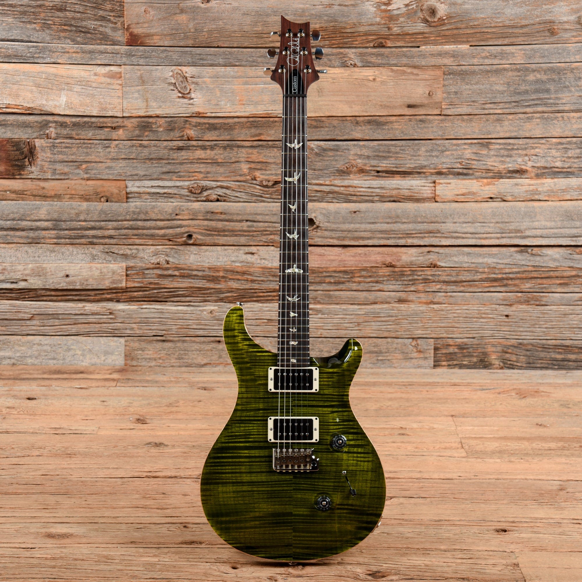 PRS Custom 24 10 Top Trampas Green 2016 Chicago Music Exchange