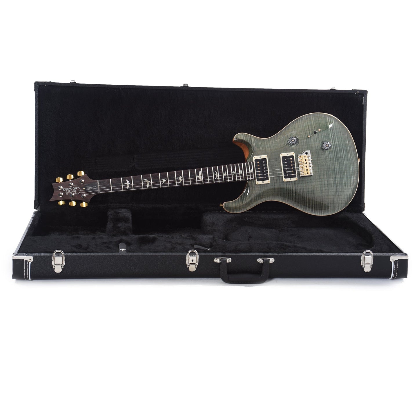 PRS Custom 24 10 Top Trampas Green Electric Guitars / Solid Body