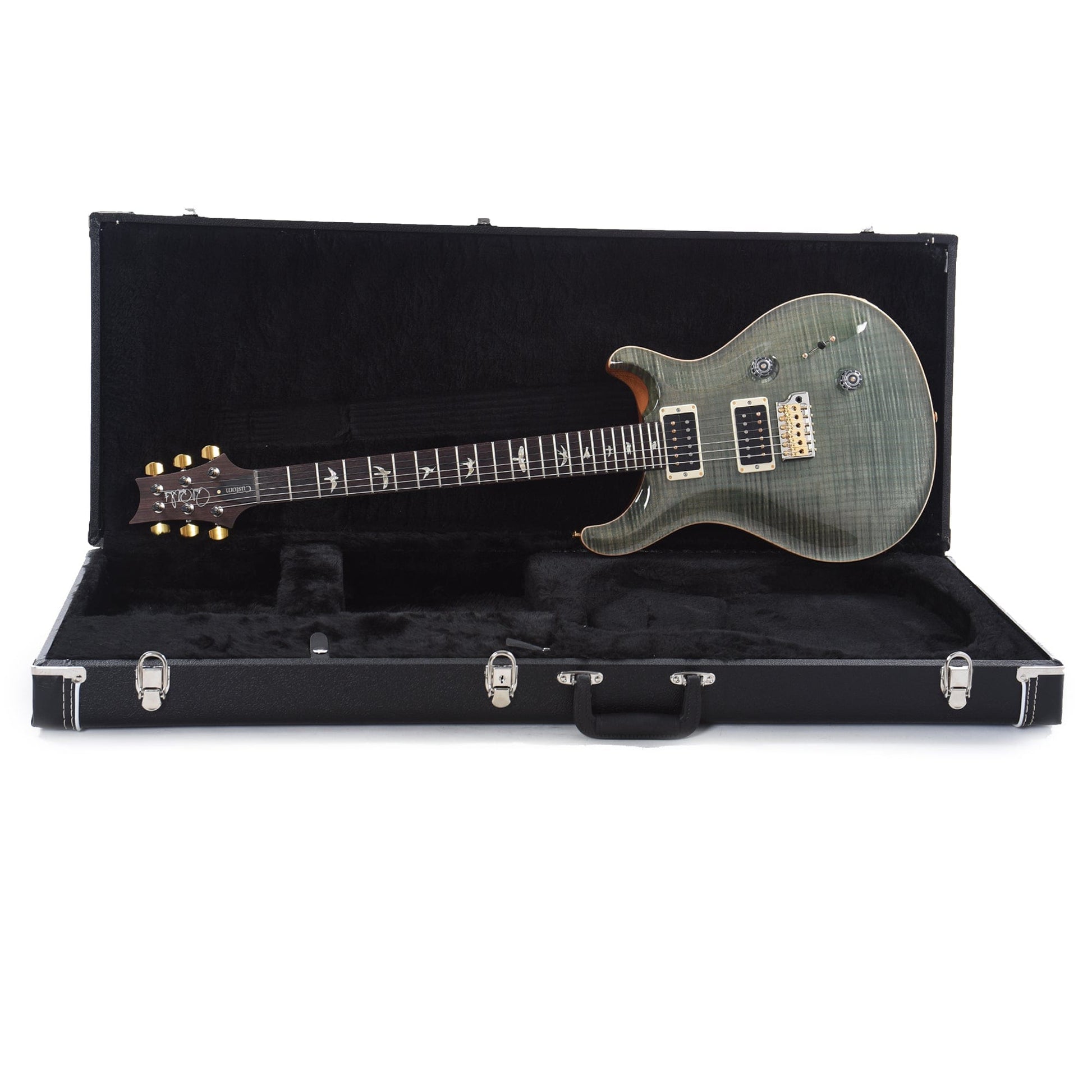 PRS Custom 24 10 Top Trampas Green Electric Guitars / Solid Body