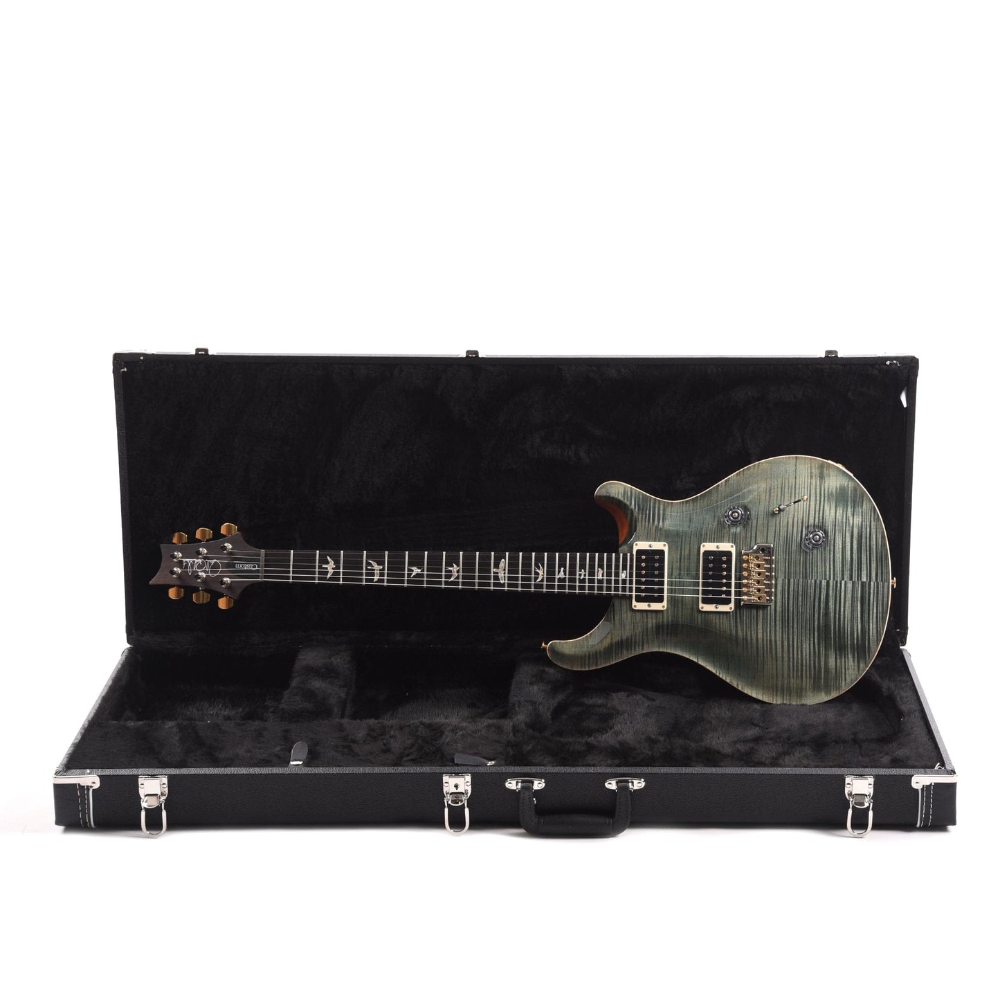 PRS Custom 24 10 Top Trampas Green Electric Guitars / Solid Body