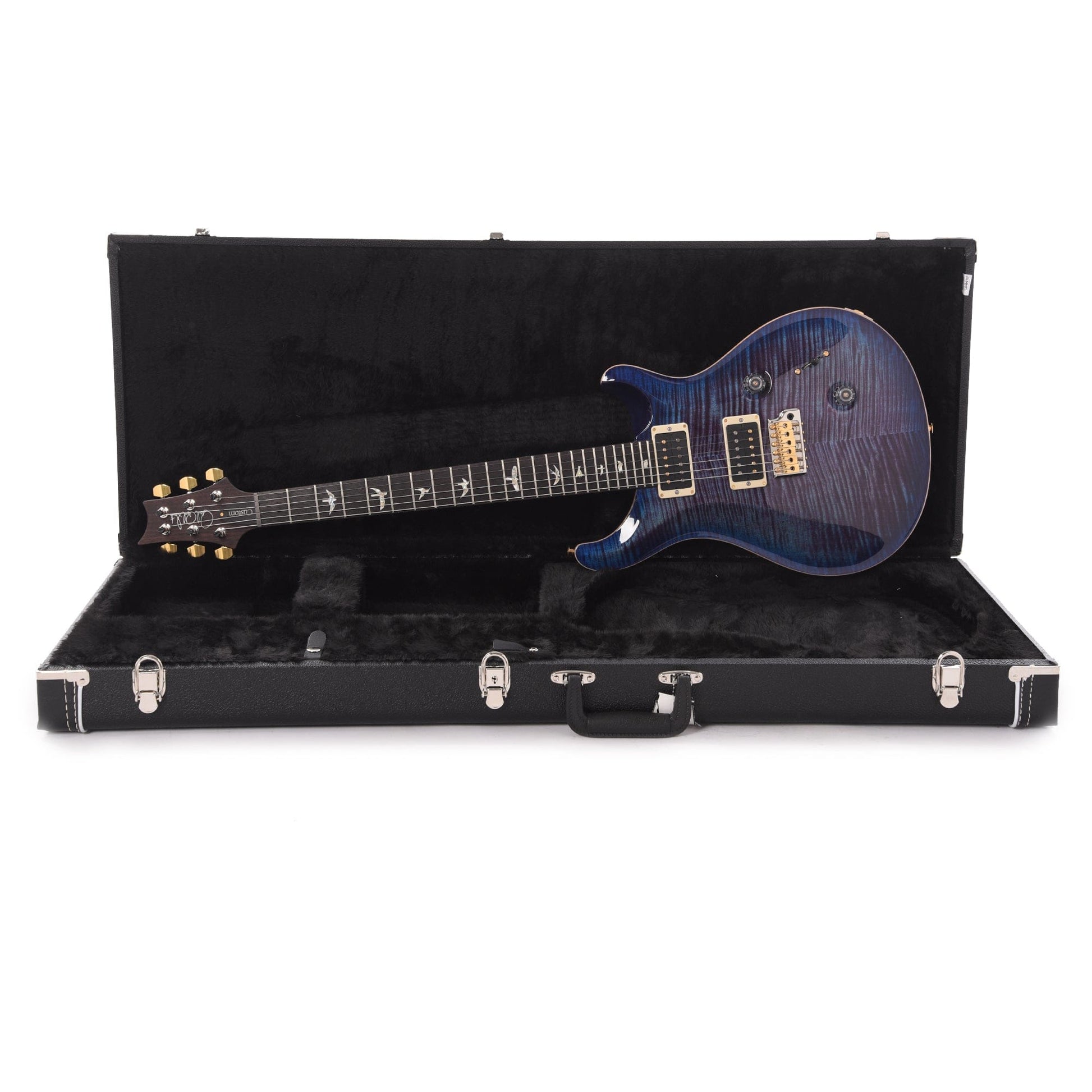 PRS Custom 24 10 Top Violet Blue Burst Electric Guitars / Solid Body
