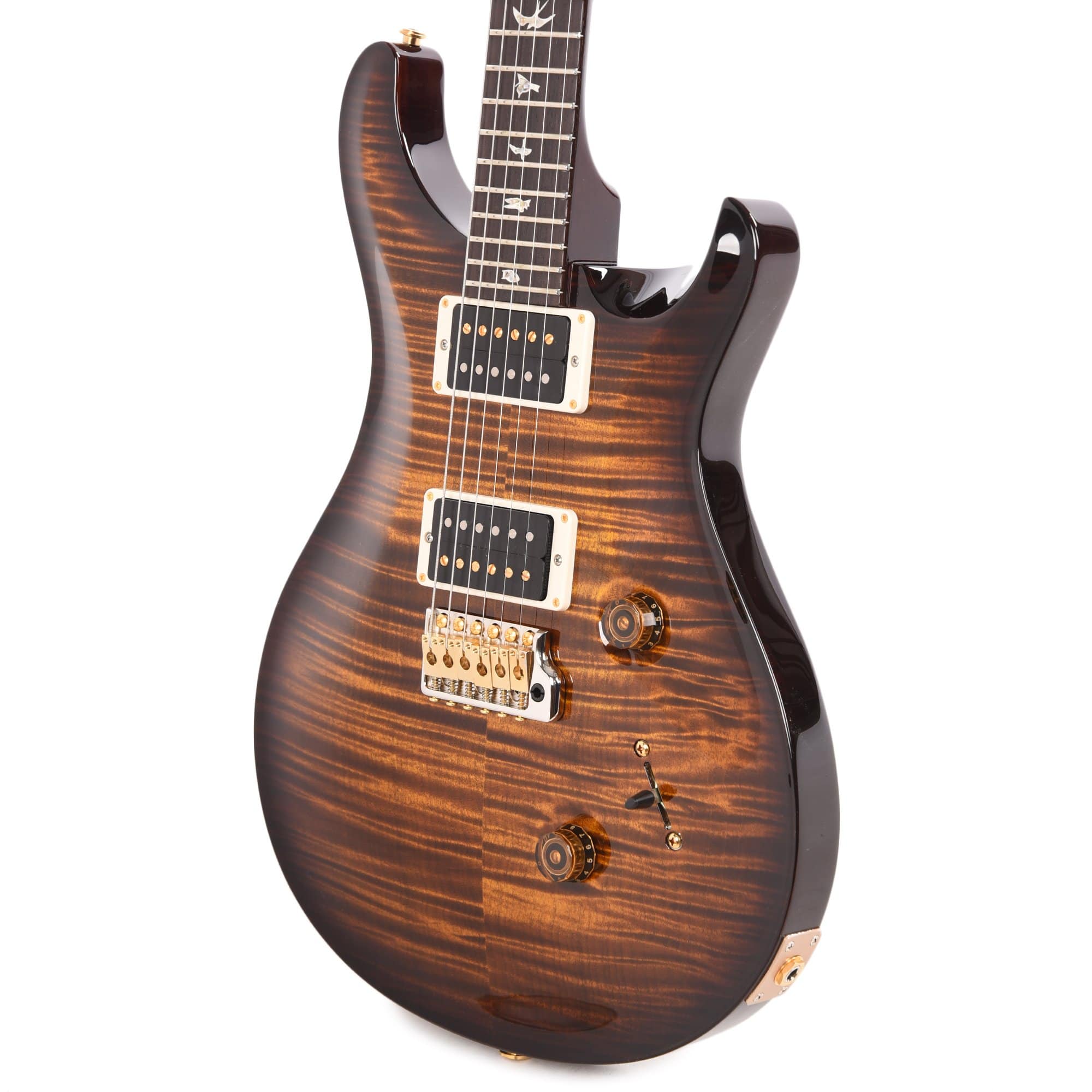 PRS Custom 24 Black Gold Burst 10 Top w/Pattern Thin Neck Electric Guitars / Solid Body