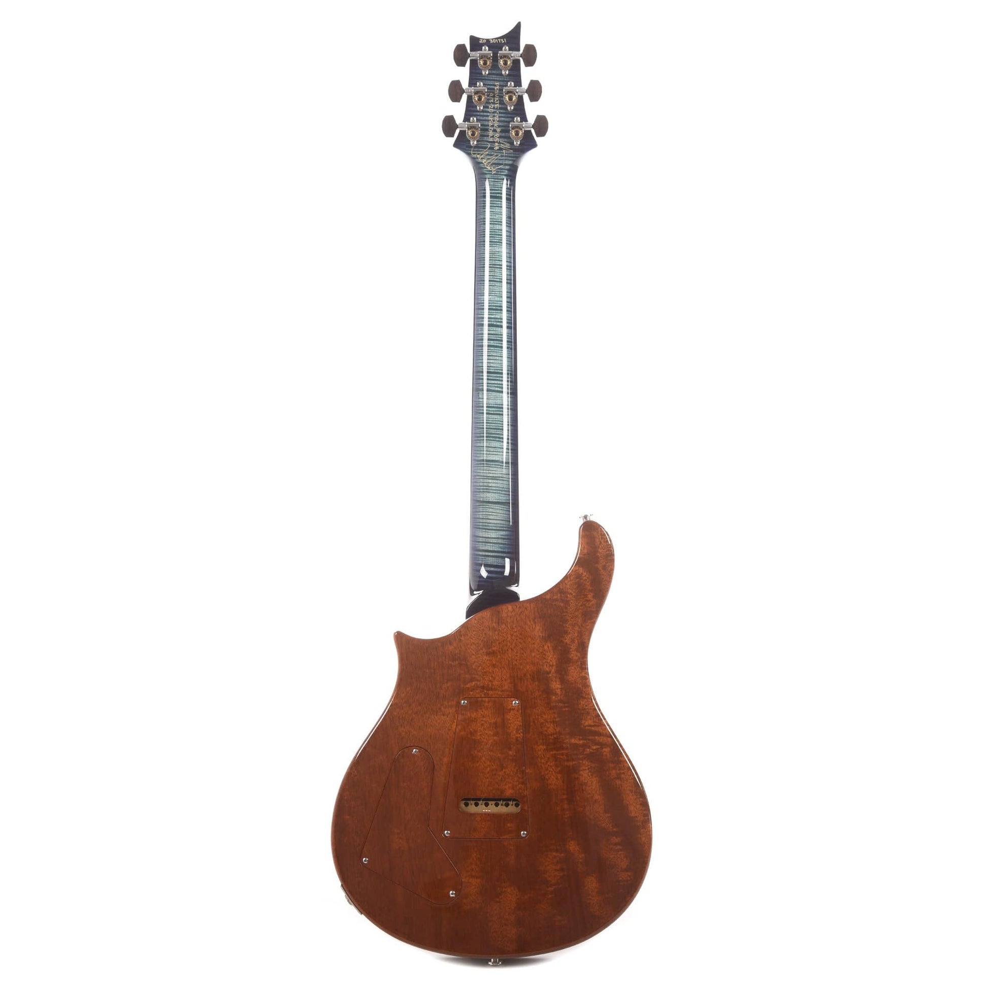 PRS Private Stock #8598 Custom 24 Dweezil Shape Blue Steel Glow 1-Piece Quilted Maple Top Roasted Figured Mahogany Back w/Curly Maple Neck & Brazilian Rosewood Fingerboard Electric Guitars / Solid Body
