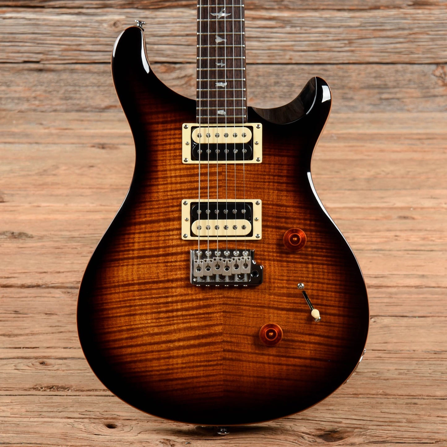 PRS SE Custom 24 Black Gold Burst Electric Guitars / Solid Body