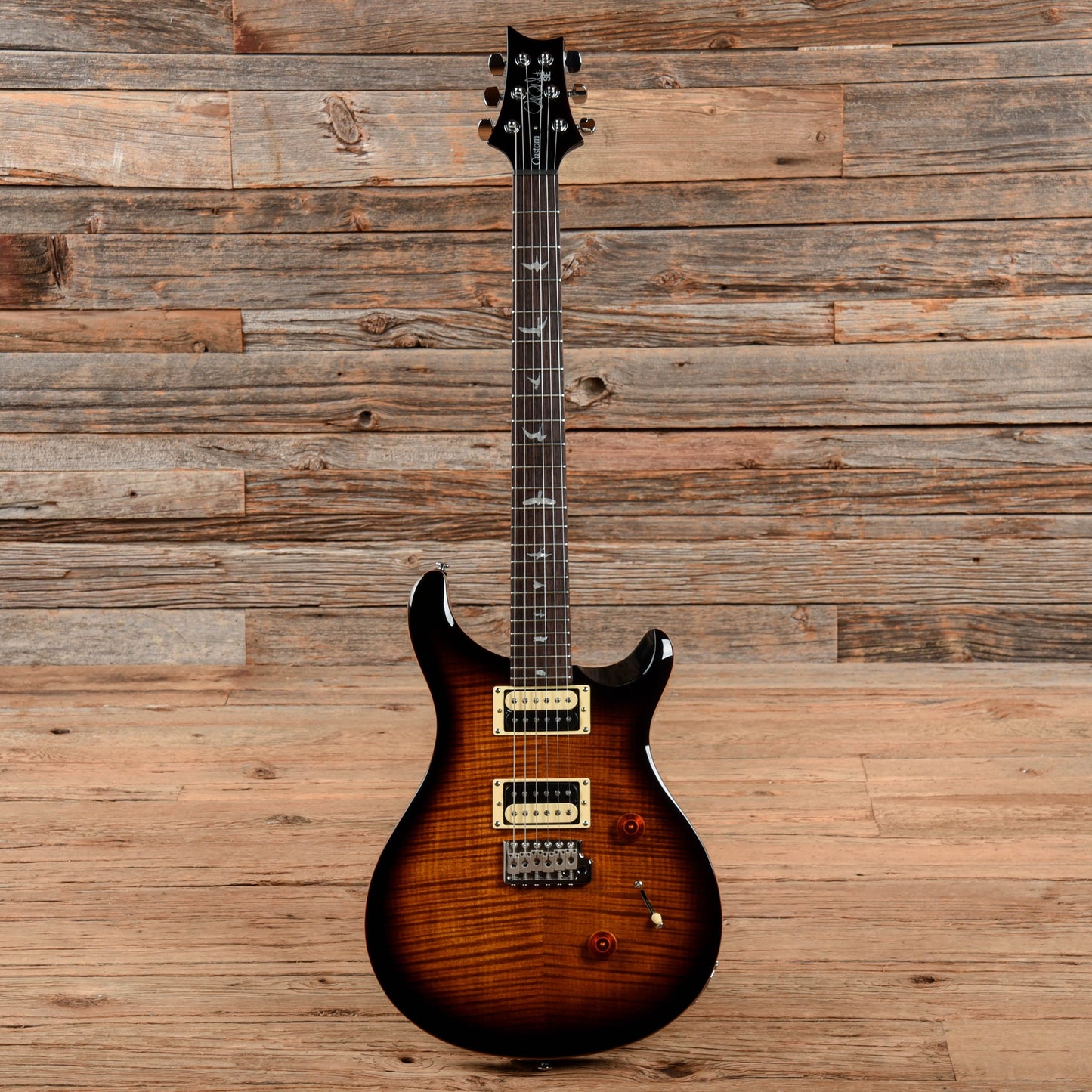 PRS SE Custom 24 Black Gold Burst Electric Guitars / Solid Body
