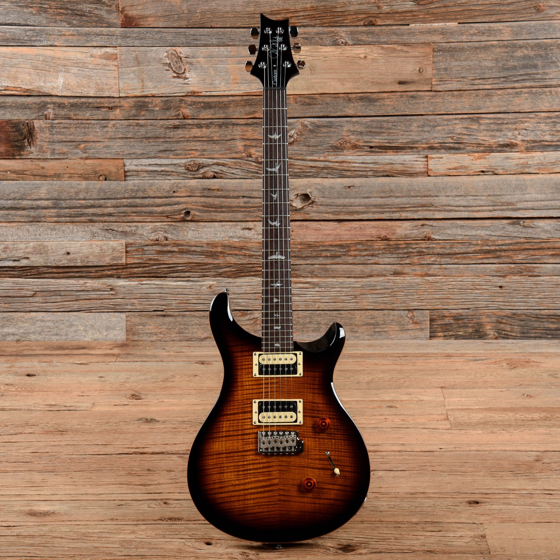 PRS SE Custom 24 Black Gold Burst Electric Guitars / Solid Body