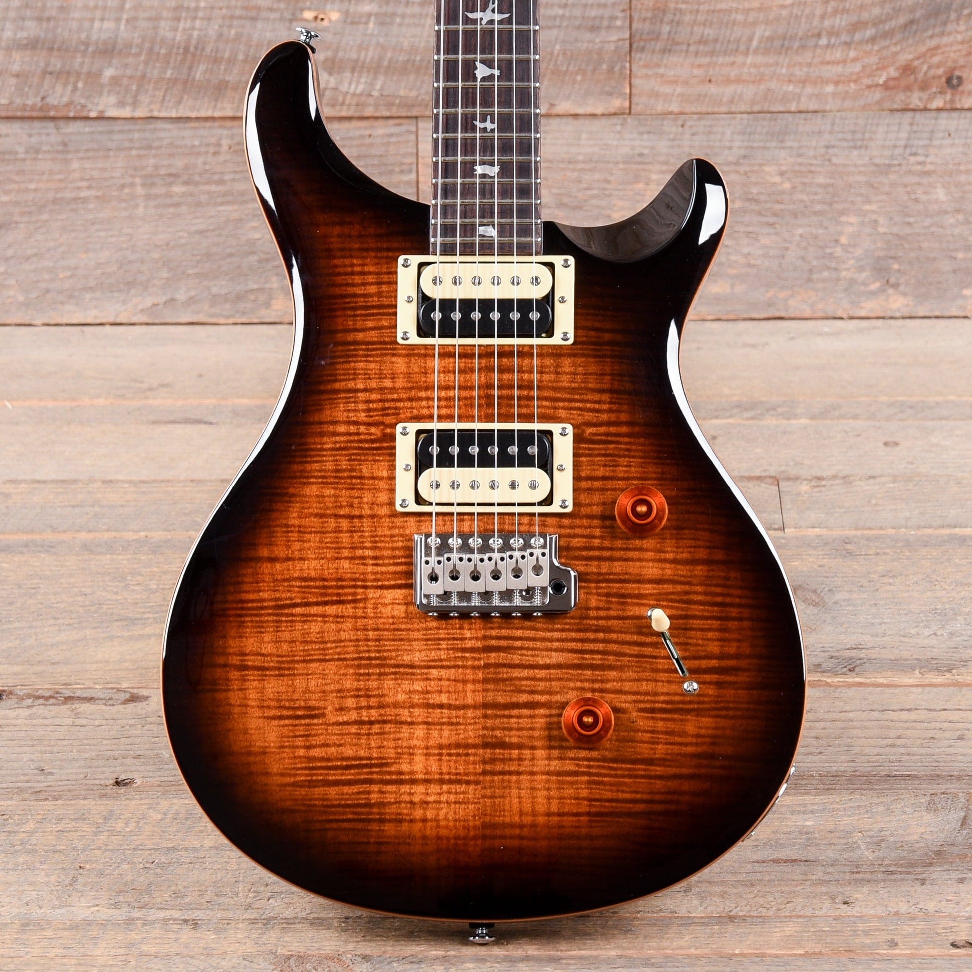 PRS SE Custom 24 Black Gold Sunburst Electric Guitars / Solid Body
