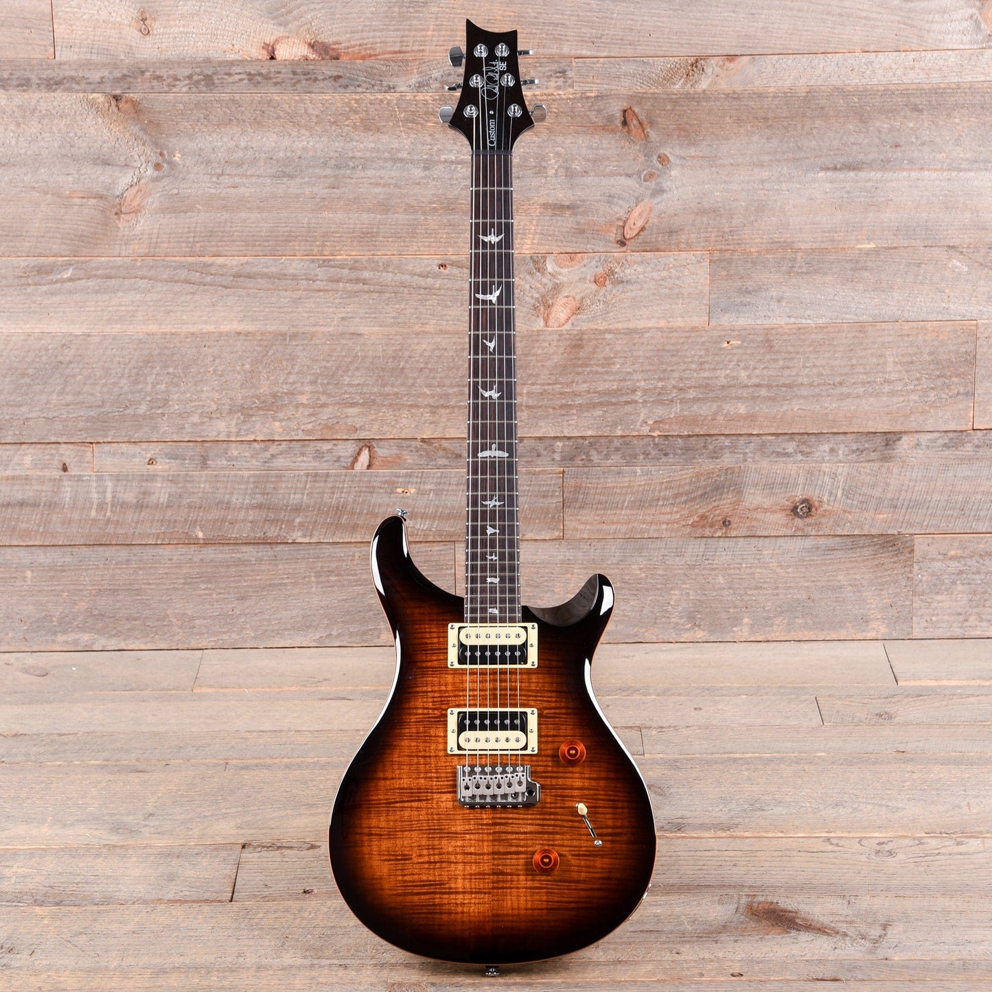 PRS SE Custom 24 Black Gold Sunburst Electric Guitars / Solid Body