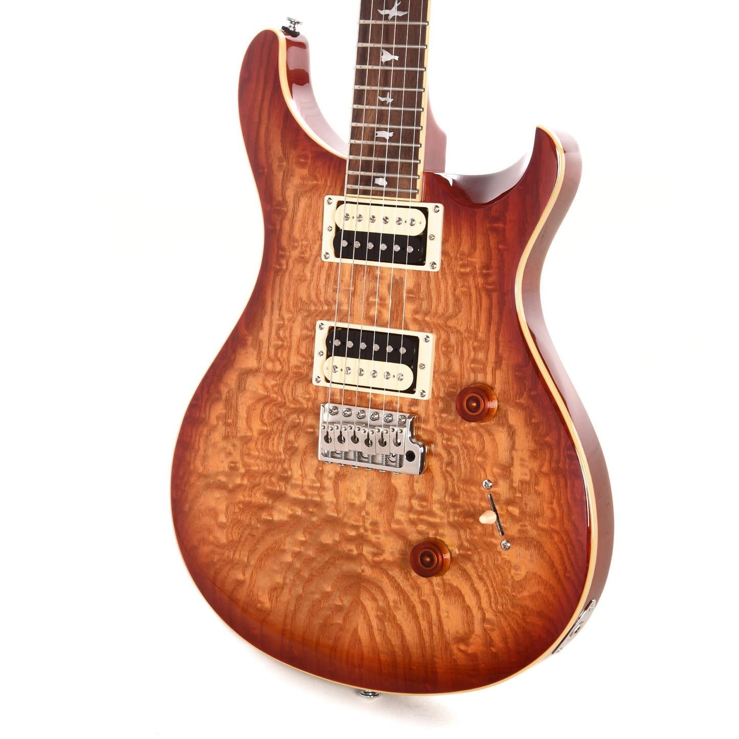 PRS SE Custom 24 Exotic Top Burled Ash Vintage Sunburst Electric Guitars / Solid Body