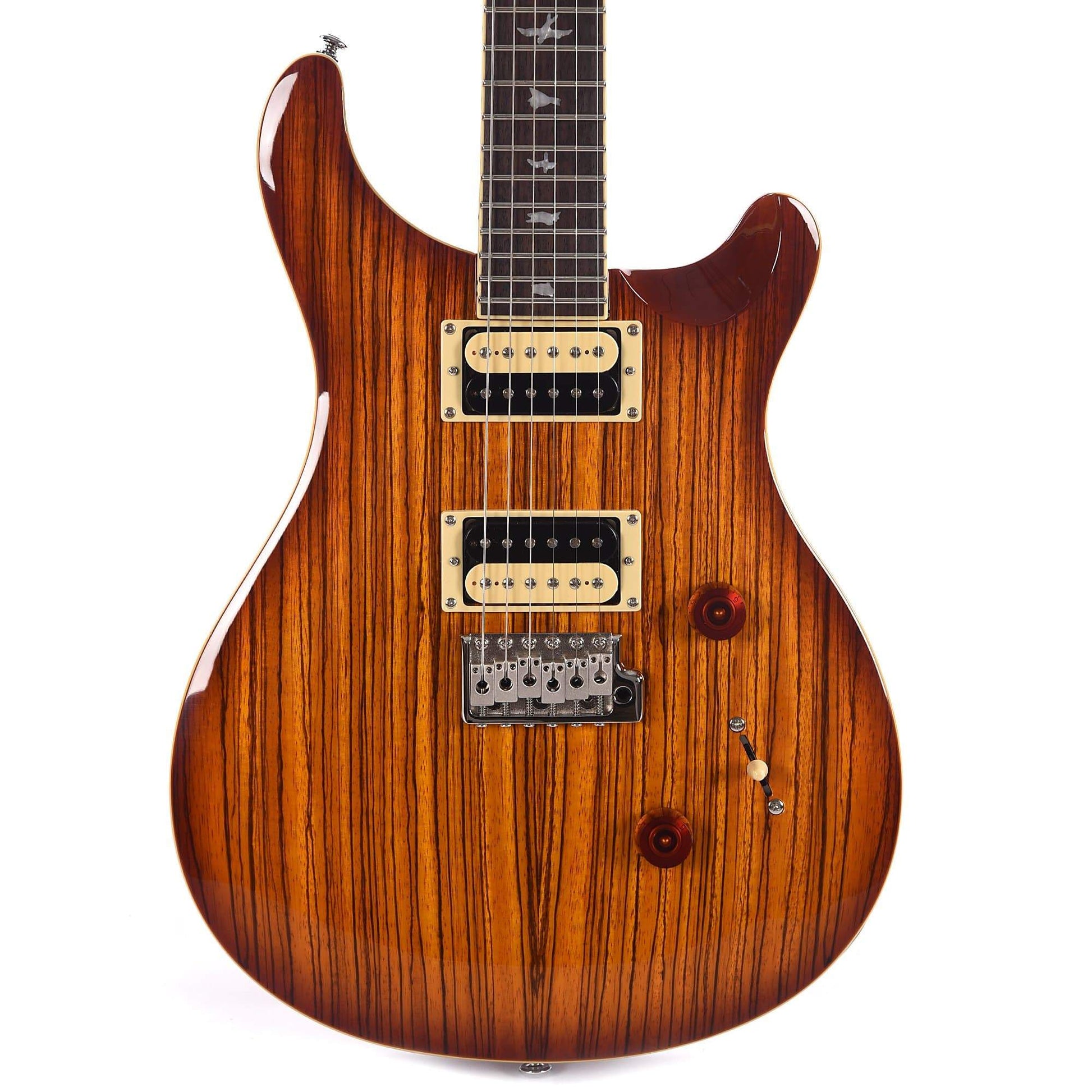 PRS SE Custom 24 Exotic Top Zebrawood Vintage Sunburst Electric Guitars / Solid Body