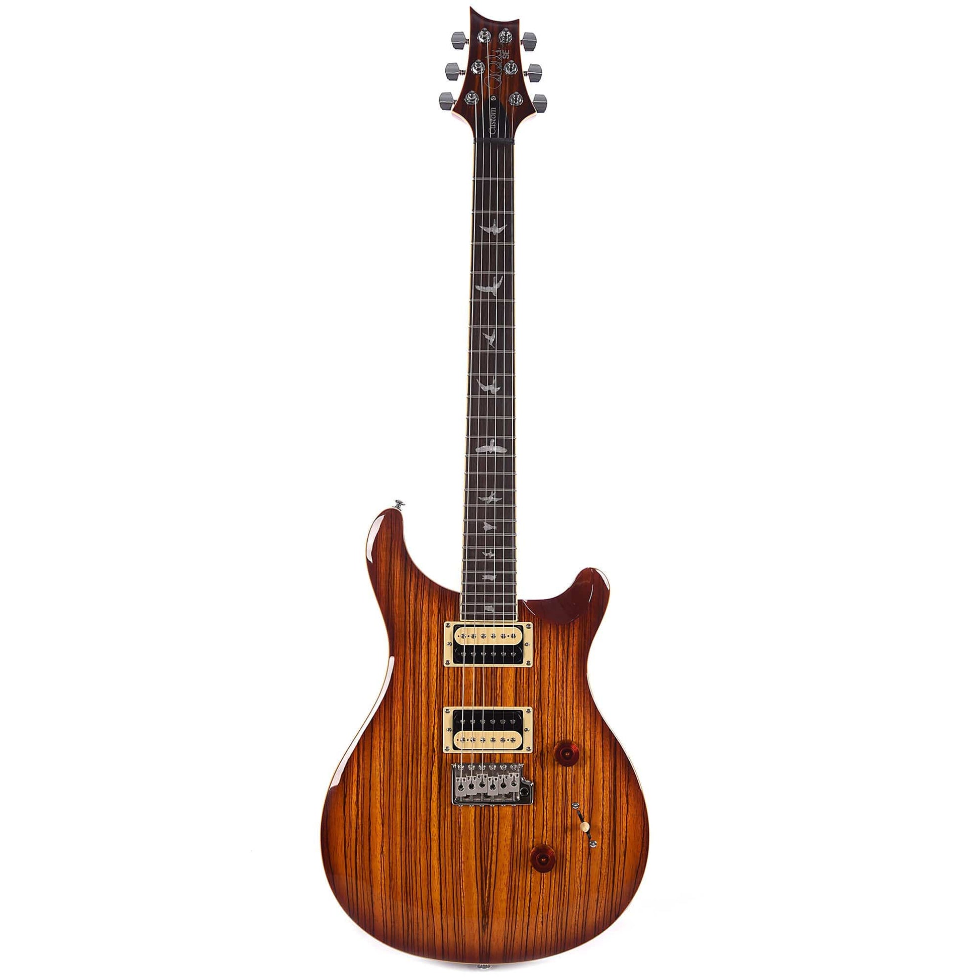 PRS SE Custom 24 Exotic Top Zebrawood Vintage Sunburst Electric Guitars / Solid Body