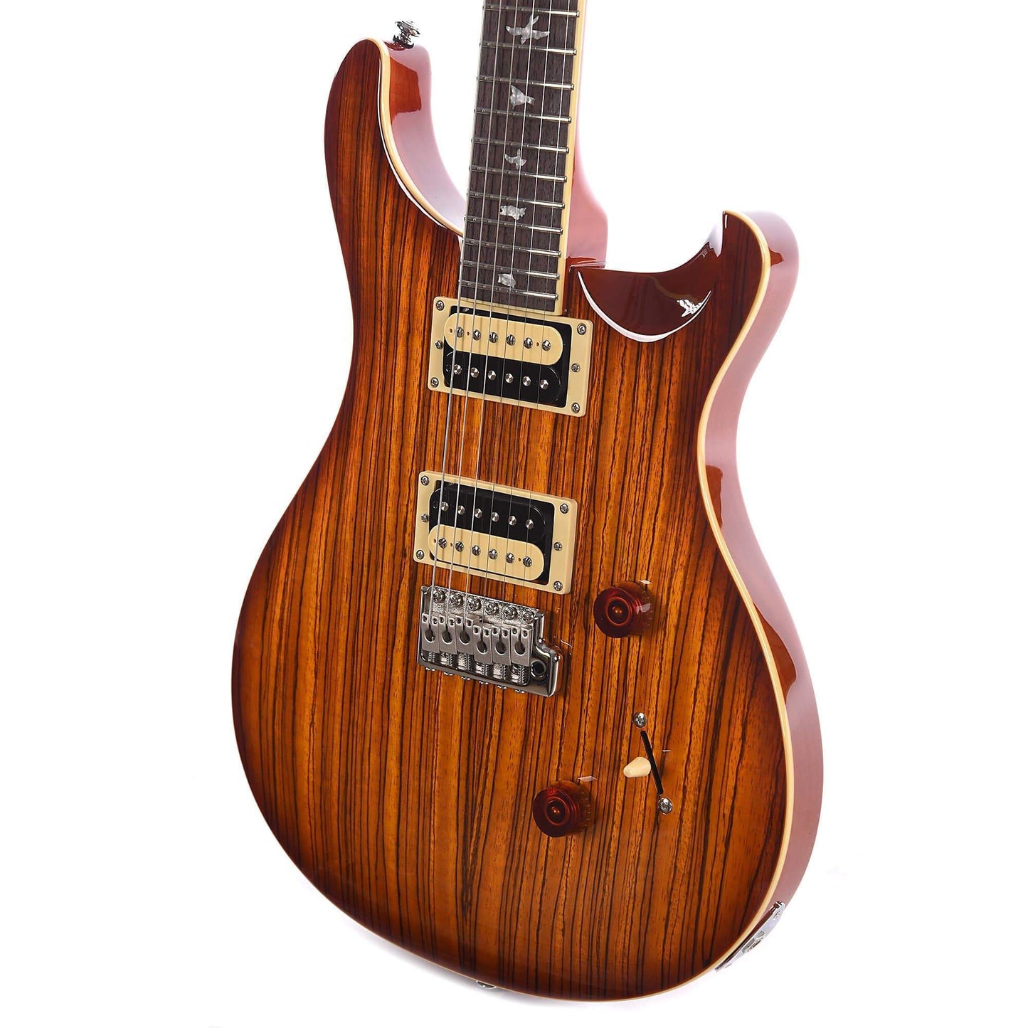 PRS SE Custom 24 Exotic Top Zebrawood Vintage Sunburst Electric Guitars / Solid Body