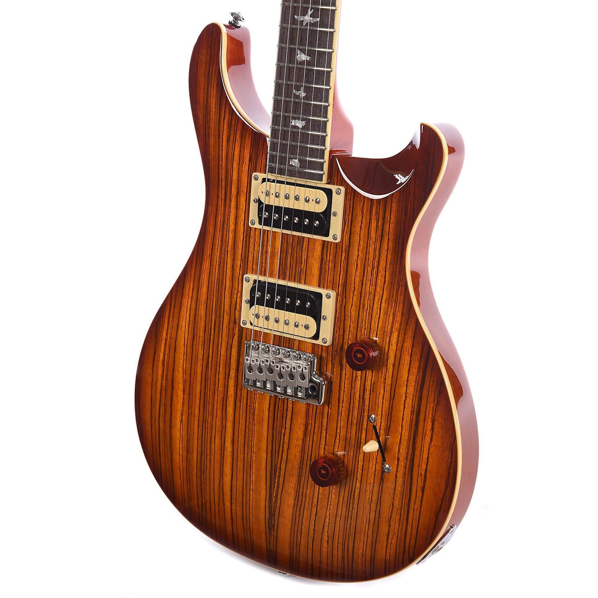 PRS SE Custom 24 Exotic Top Zebrawood Vintage Sunburst Electric Guitars / Solid Body