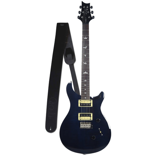 PRS SE Custom 24 Whale Blue w/Gig Bag and PRS Signature Black Suede Strap Electric Guitars / Solid Body