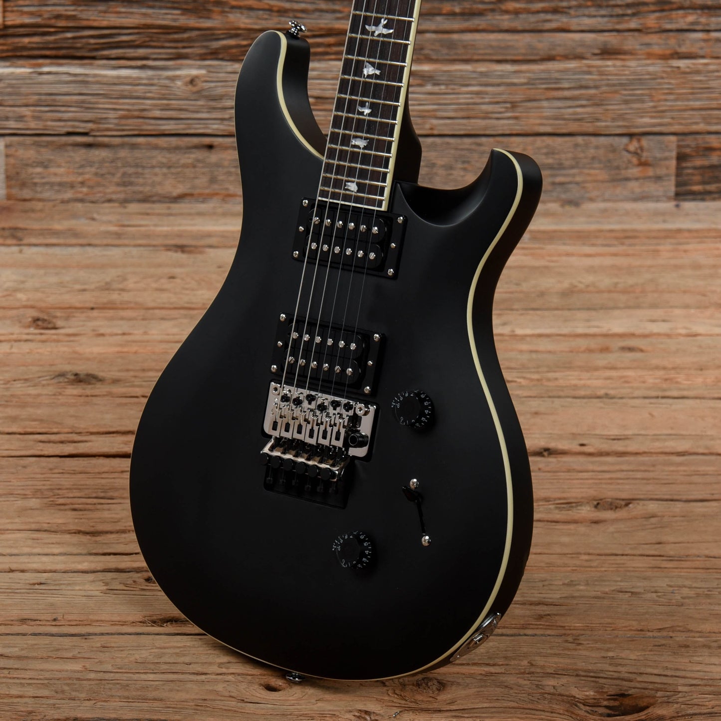 PRS SE Floyd Custom 24 Satin Black Electric Guitars / Solid Body